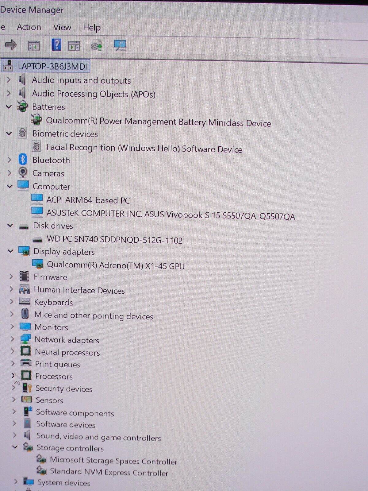 Asus VivoBook S 15 S5507QA 15.6”WQXGA+ Snapdragon X Plus X1P42100 3.2GH 16GB - Tested Computer Laptop Parts