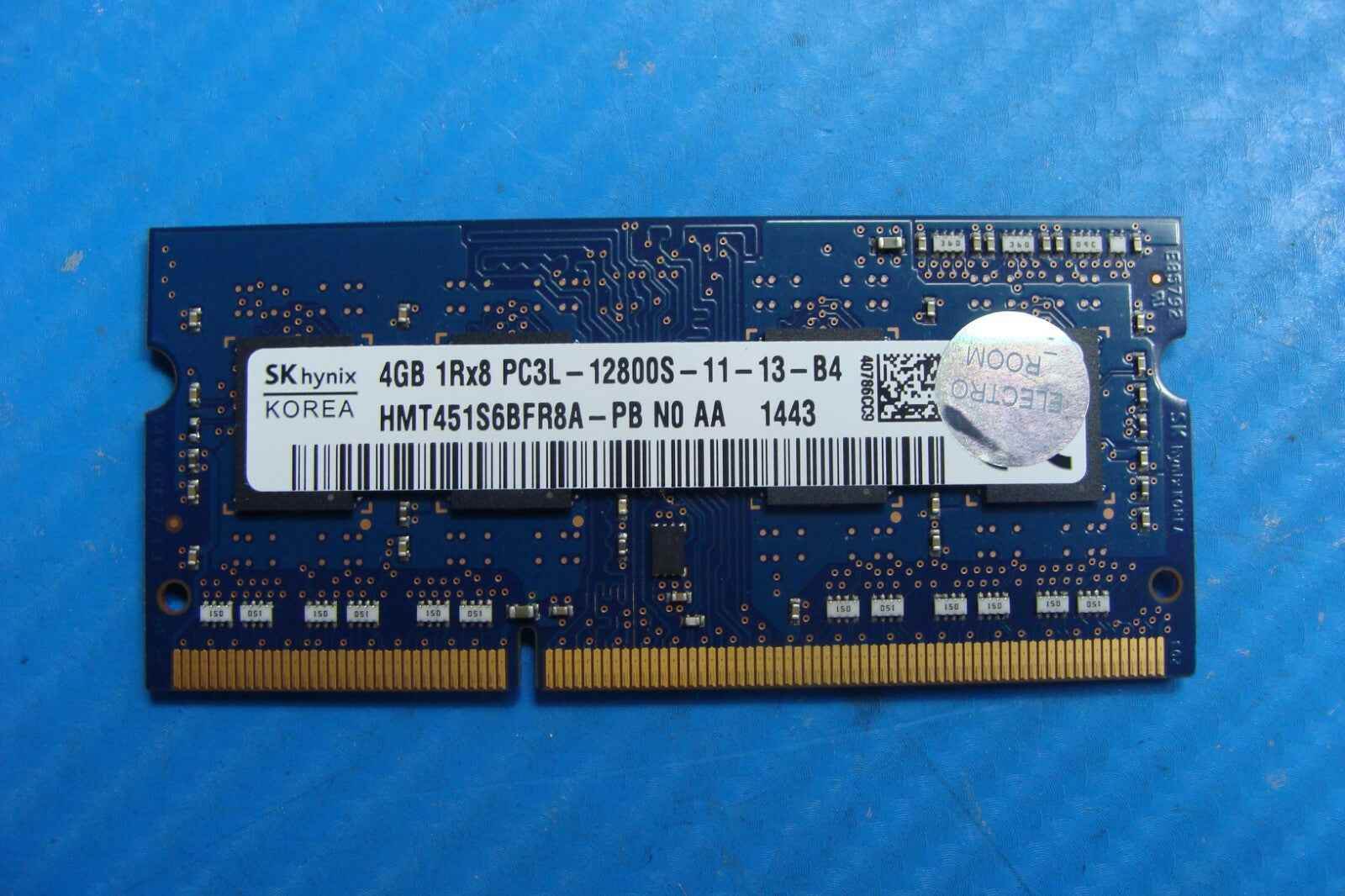 Dell 11 3147 SK Hynix 4GB 1Rx8 PC3L-12800S Memory RAM SO-DIMM HMT451S6BFR8A-PB - Tested Computer Laptop Parts