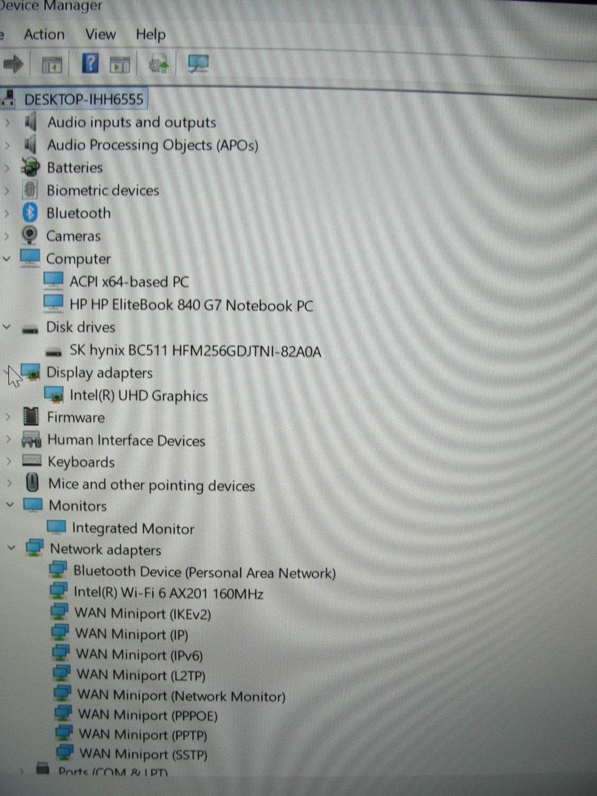 HP EliteBook 840 G7 14”FHD Intel Core i7-10610U 1.8GHz 8GB SSD Reset 256GB - Tested Computer Laptop Parts