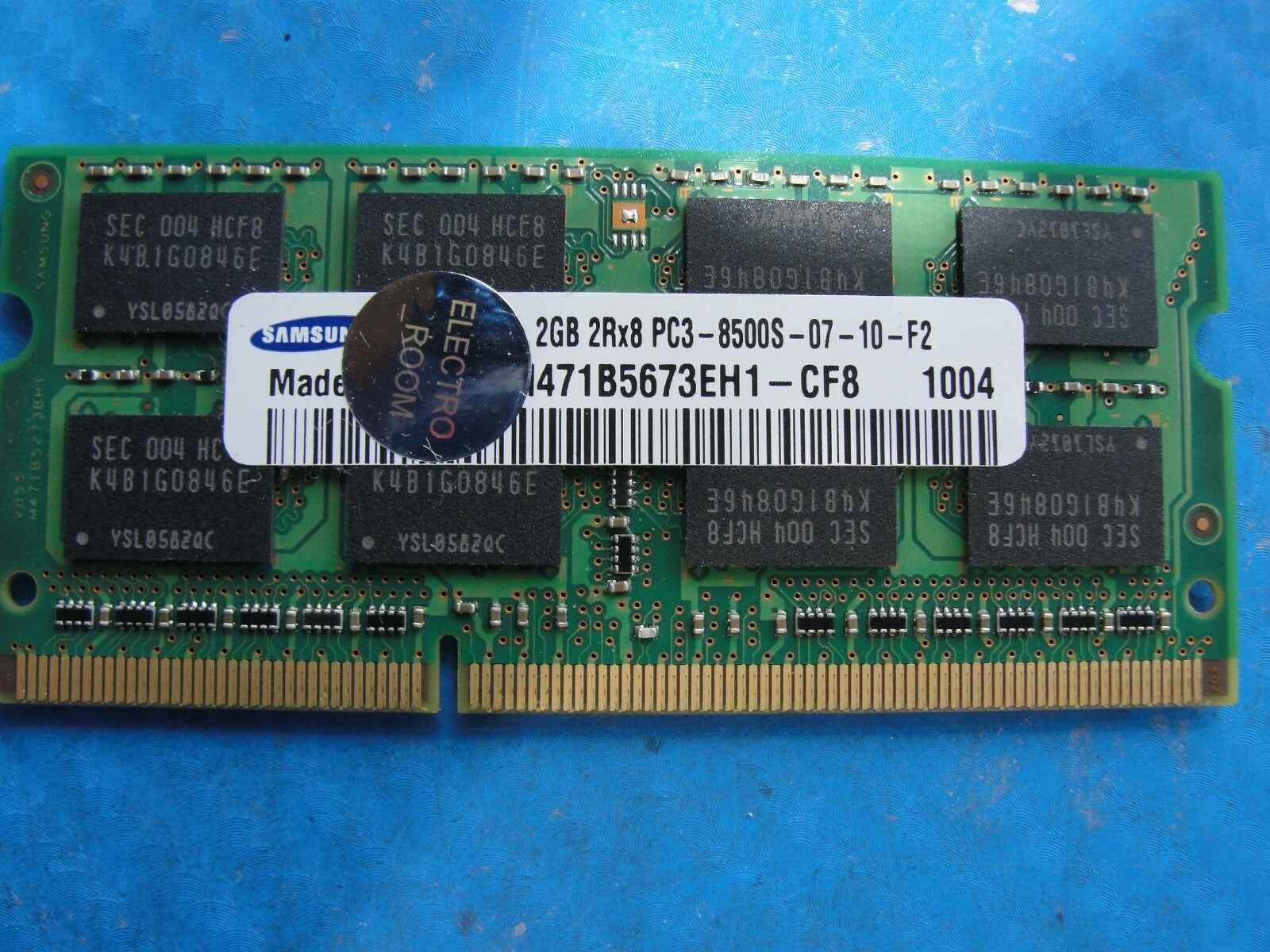 MacBook Pro A1286 Samsung 2GB Memory Ram So-Dimm pc3-8500s m471b5673eh1-cf8 - Tested Computer Laptop Parts
