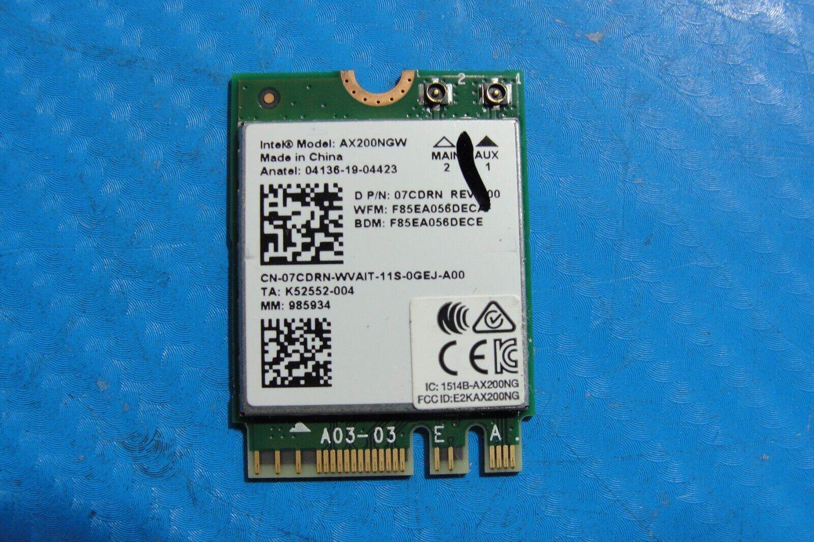 Dell Inspiron 15.6” 5515 Genuine Laptop Wireless WiFi Card AX200NGW 7CDRN - Tested Computer Laptop Parts