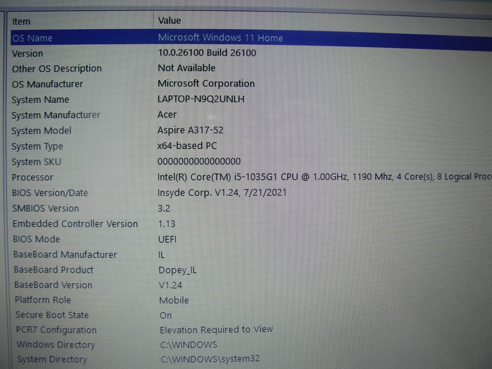 Acer Aspire 3 A317-52-569E 17.3” HD Intel Core i5-1035G1 1GHz 8GB 1TB HDD+Charge - Tested Computer Laptop Parts