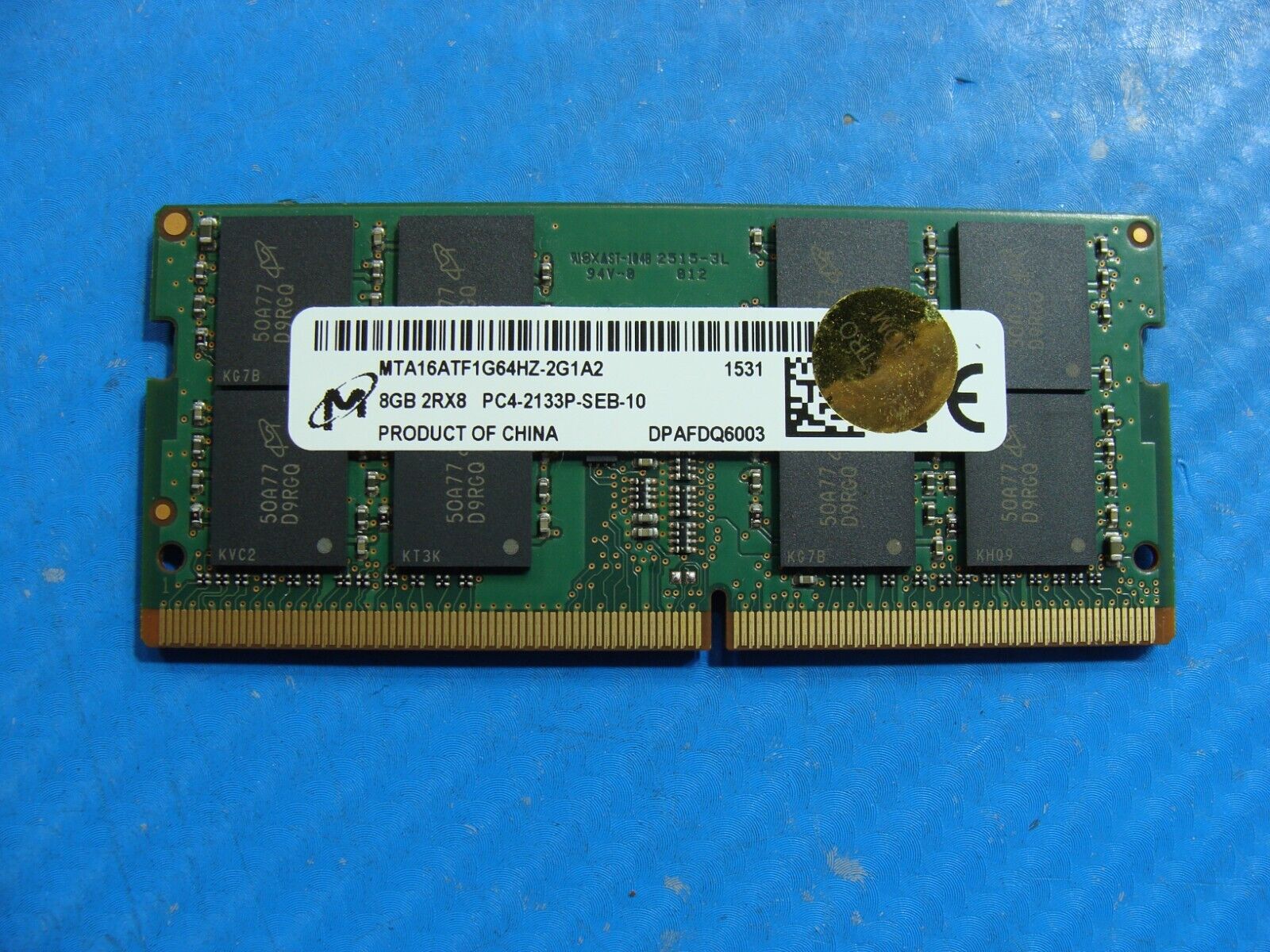 Dell 15 9550 Micron 8GB 2Rx8 PC4-2133P Memory RAM SO-DIMM MTA16ATF1G64HZ-2G1A2