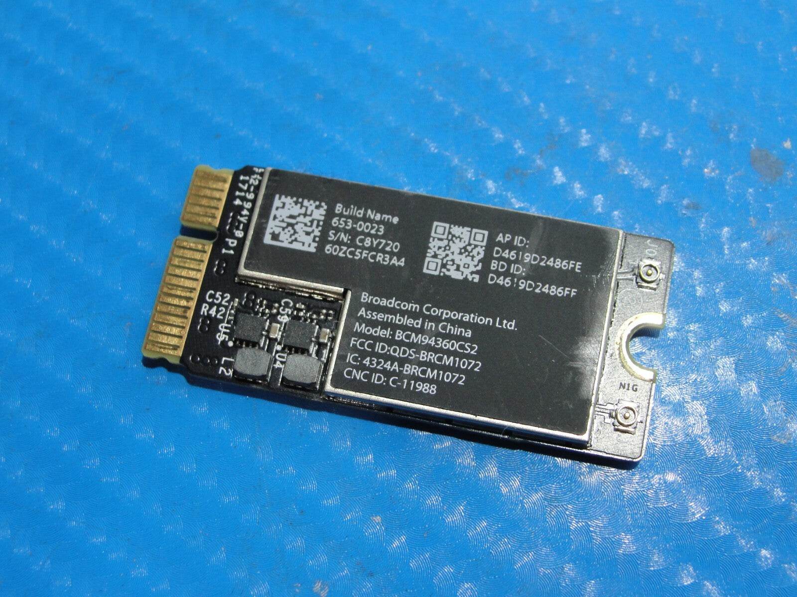 MacBook Air Mid 2017 A1466 MQD32LL/A WIFI Bluetooth Card 661-7481 BCM94360CS2 - Tested Computer Laptop Parts