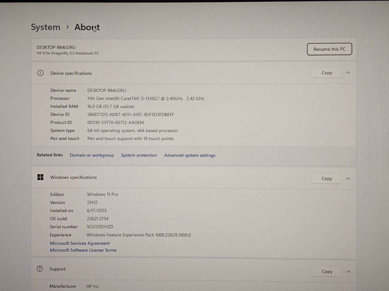 HP Elite Dragonfly G2 13.3