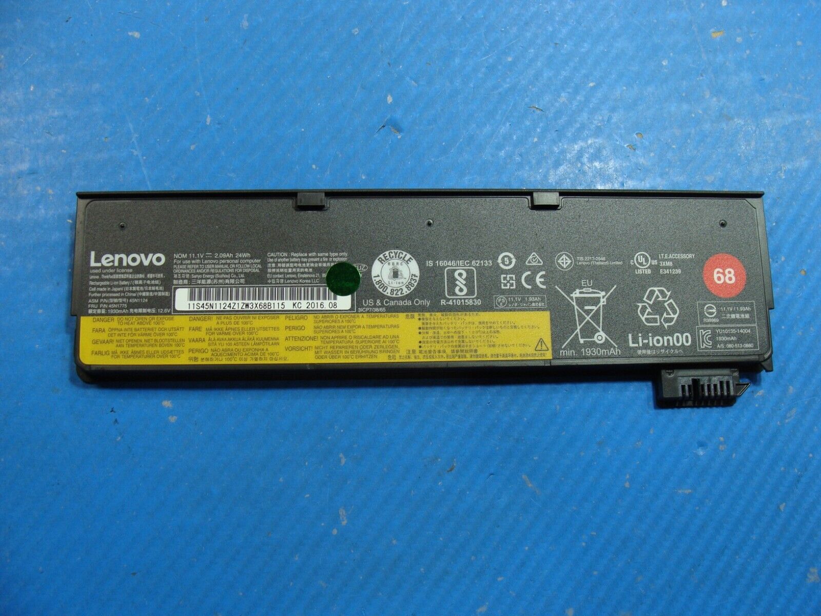 Lenovo ThinkPad 14” T470 OEM Laptop Battery 11.1V 24Wh 1930mAh 45N1124 45N1775