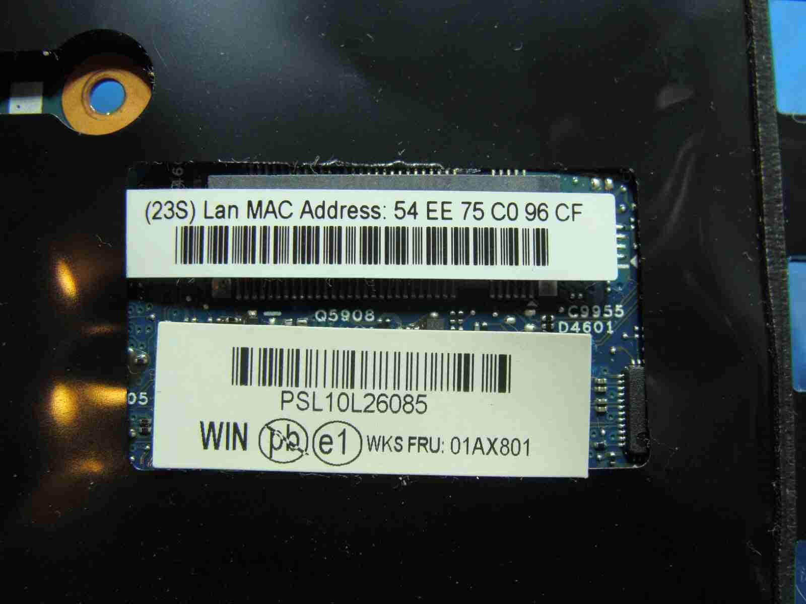 Lenovo ThinkPad 14” X1 Carbon 4th Gen i5-6200U 2.3GHz 8GB Motherboard 01AX801 - Tested Computer Laptop Parts