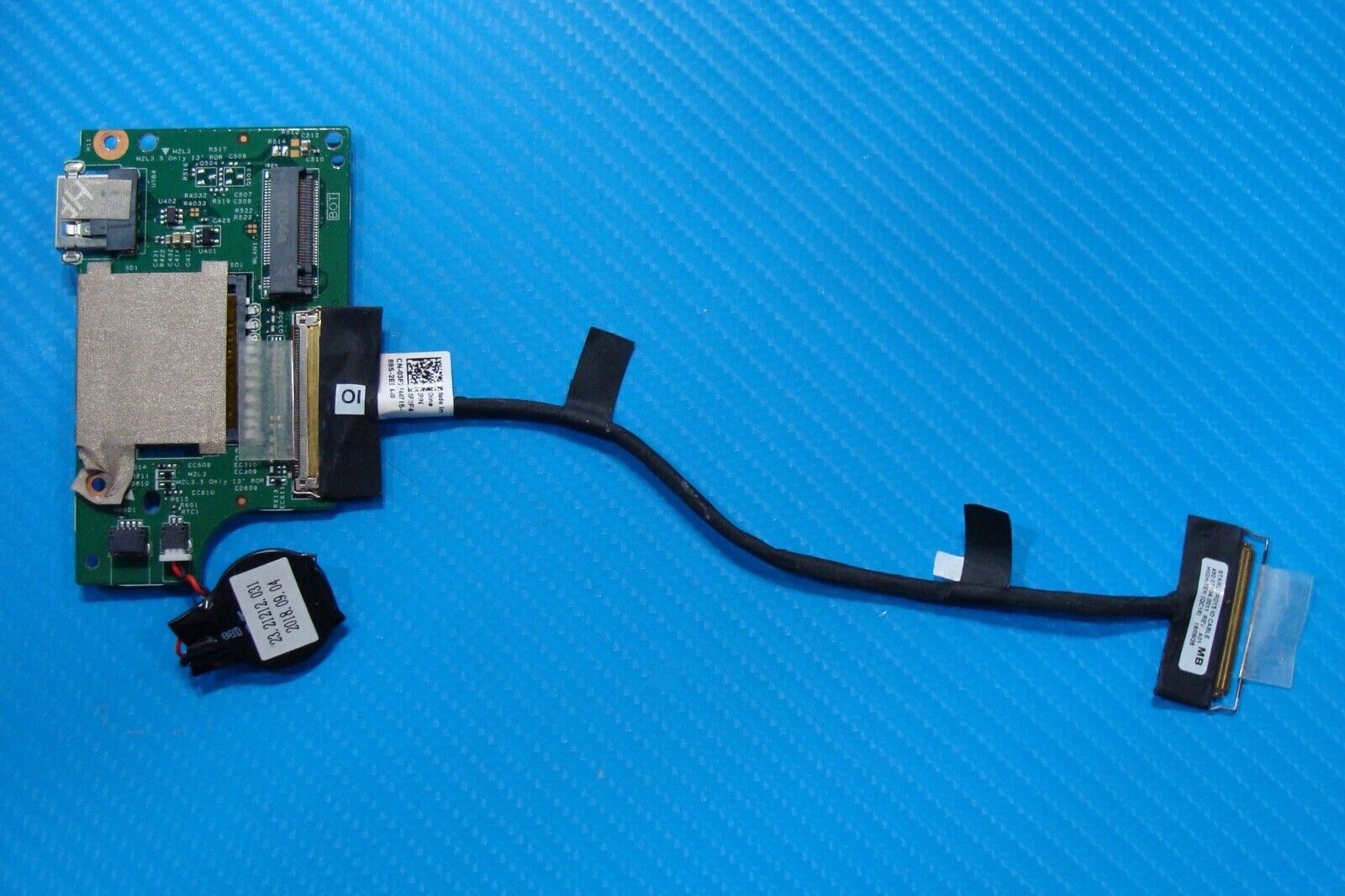 Dell Inspiron 15.6” 15 5579 2n1 USB Card Reader Board w/Cable 3GX53 3WVWP 3F2F4