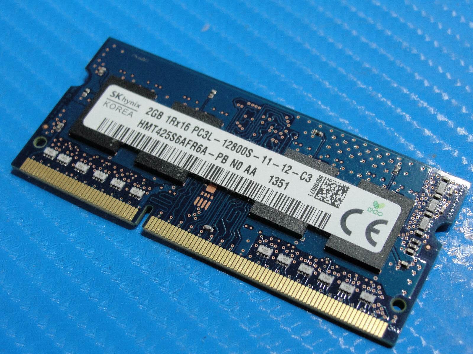 Dell 3537 Laptop SK Hynix 2GB Memory PC3L-12800S-11-12-C3 HMT425S6AFR6A-PB - Tested Computer Laptop Parts