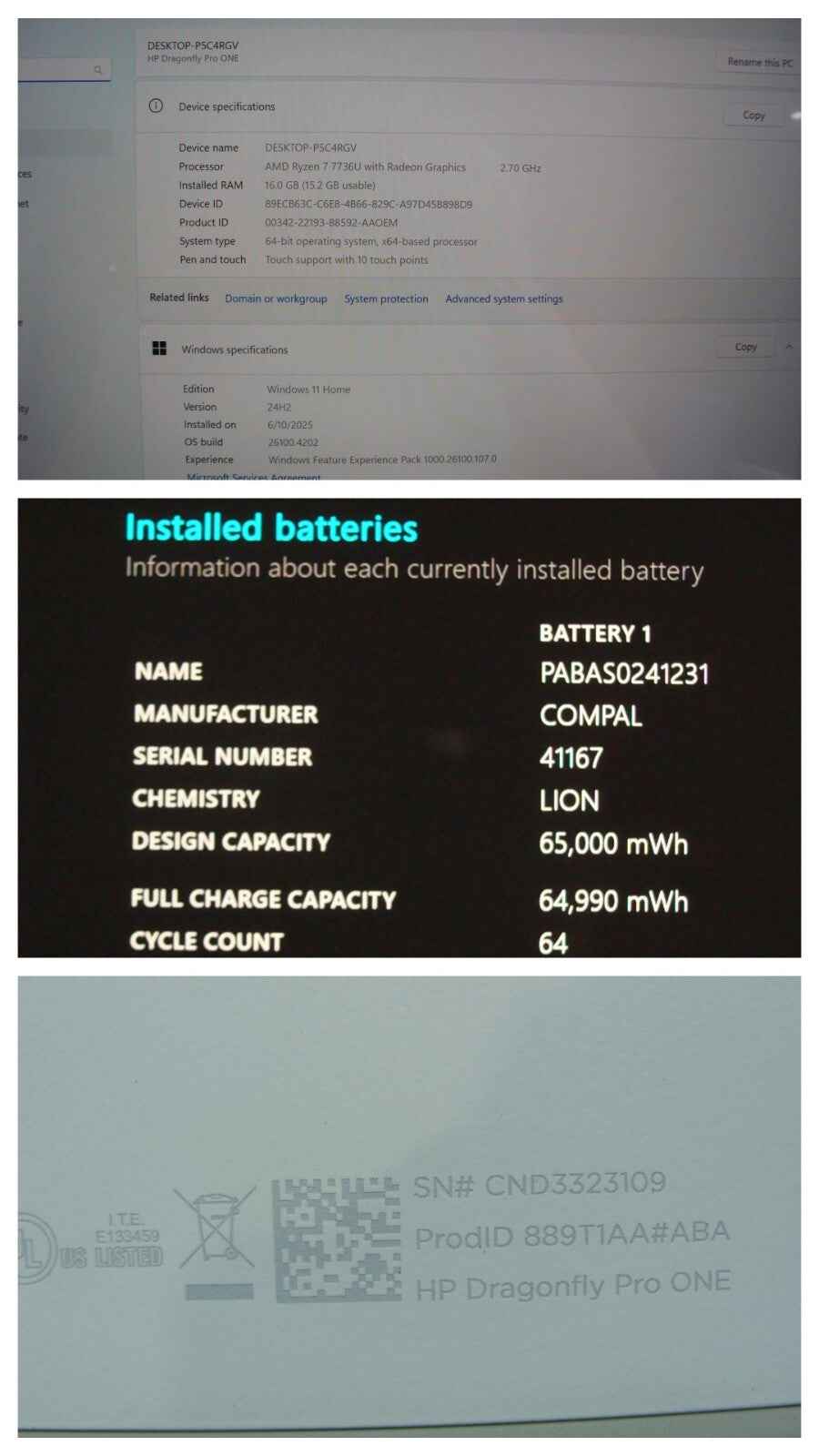 HP Dragonfly Pro One 14