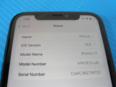Apple iPhone 11 A2111 Unlocked 64GB Black /Dual SIM -eSIM /GOOD - Tested Computer Laptop Parts
