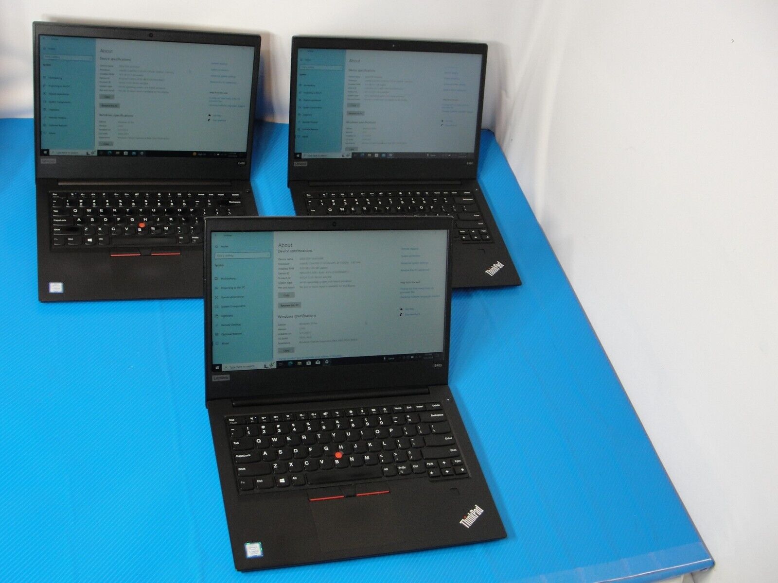LOT 3 Lenovo E480 ThinkPad FHD 256GB SSD i5-8250U 16/8GB 1920x1080 Great Battery