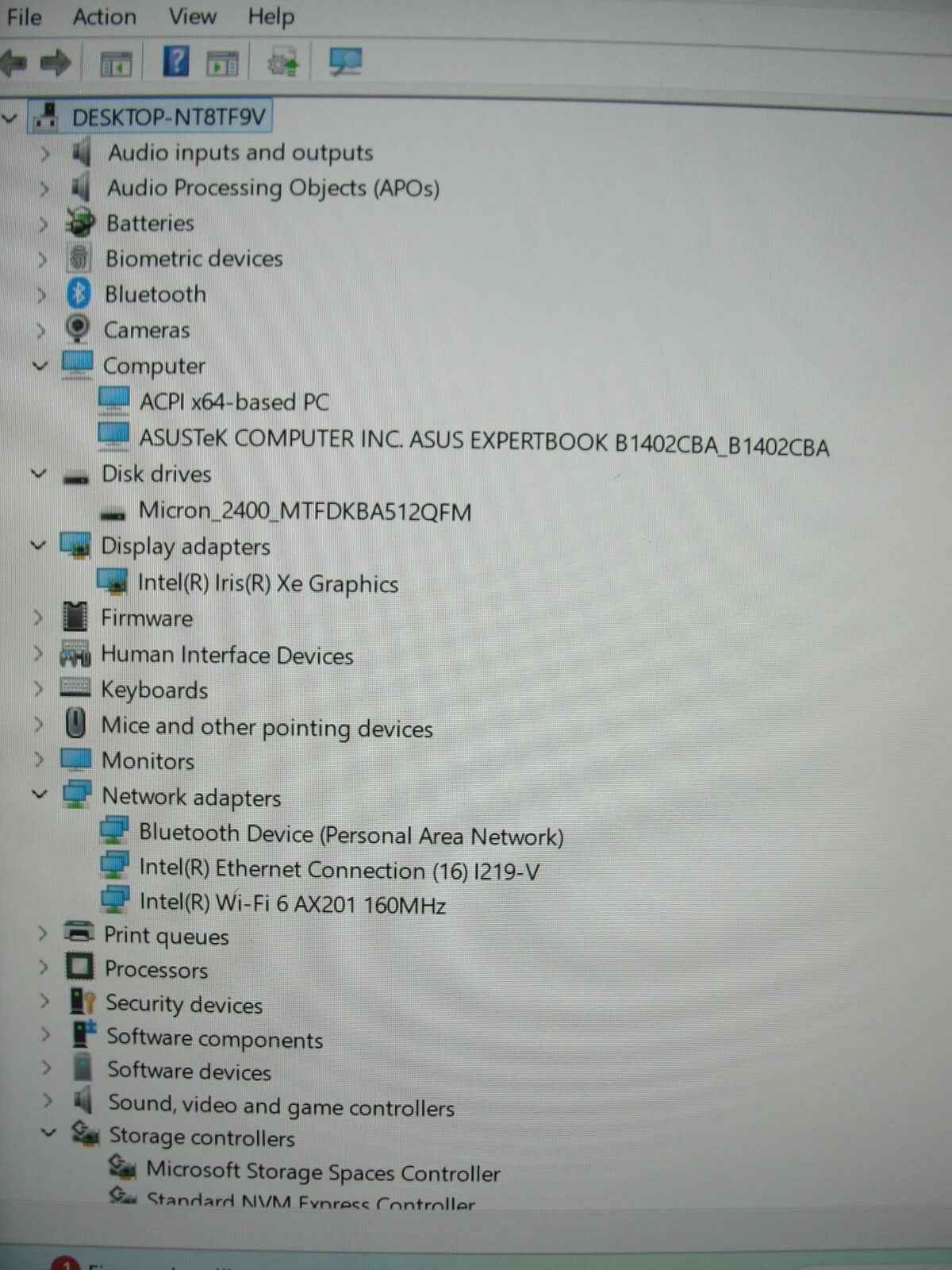 Asus ExpertBook B1402CBA 14”FHD Core i7-1255U 1.7GHz 16GB 512GB SSD+Charger - Tested Computer Laptop Parts