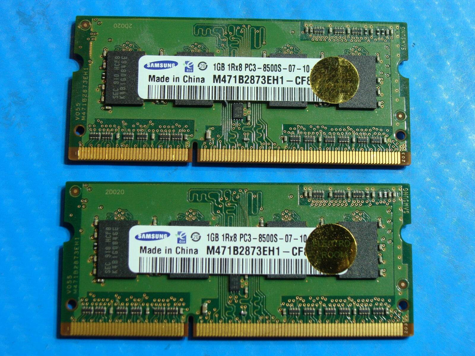 Macbook Pro A1278 Samsung 2GB 2x1GB RAM Memory PC3-8500S M471B2873EH1-CF8 - Tested Computer Laptop Parts
