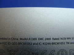 MacBook Air A1369 13" Mid 2011 MC965LL/A Bottom Case Silver 922-9968
