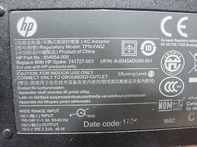Genuine HP Laptop Charger AC Power Adapter 740015-002 741727-001 19.5V 2.31A 45W - Laptop Parts - Buy Authentic Computer Parts - Top Seller Ebay