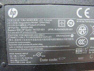 Genuine HP Laptop Charger AC Power Adapter 740015-002 741727-001 19.5V 2.31A 45W - Tested Computer Laptop Parts