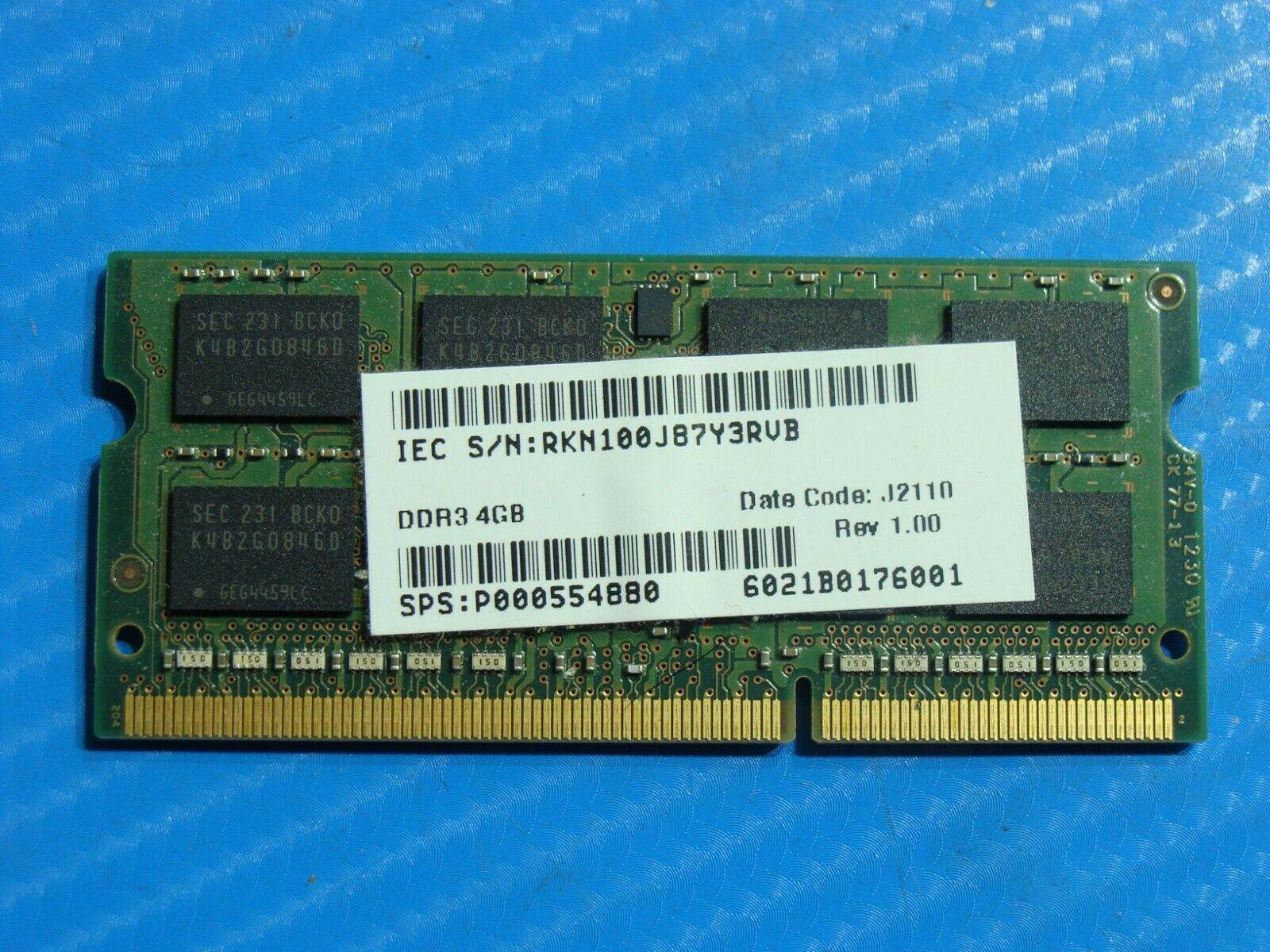 Toshiba S955-S5373 Samsung 4GB PC3-12800S SO-DIMM Memory RAM M471B5273DH0-CK0 - Tested Computer Laptop Parts