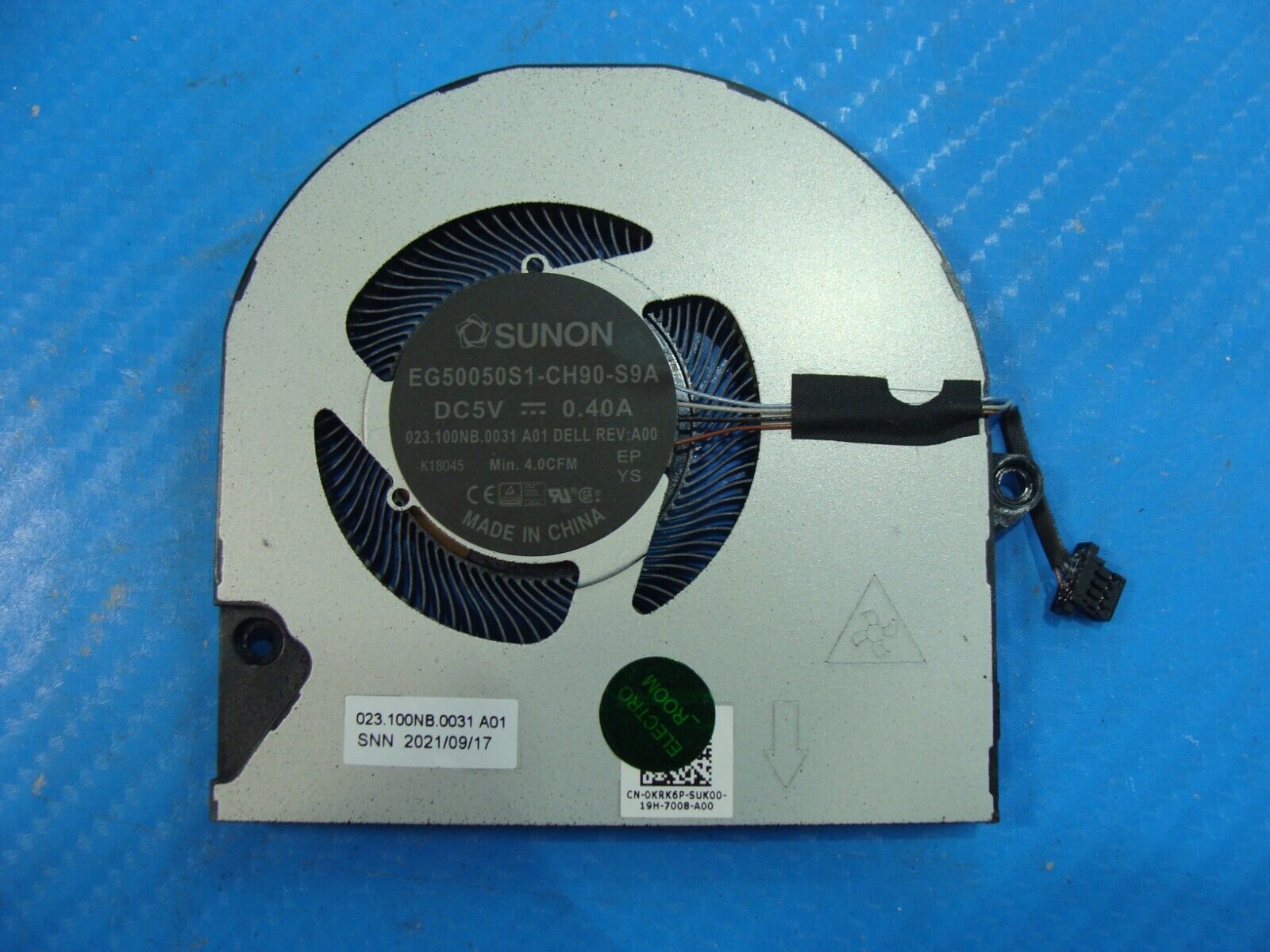 Dell Inspiron 14” 14 7415 2-n-1 OEM Laptop CPU Cooling Fan KRK6P 023.100NB.0031