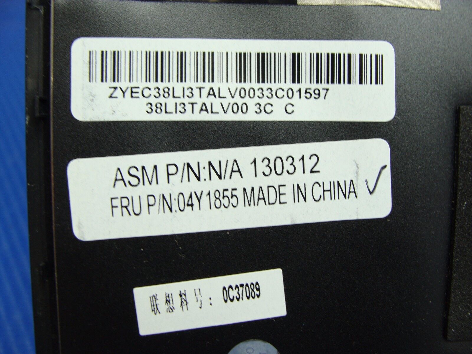 Lenovo ThinkPad 11.6 X131e Genuine Laptop Palmrest w/TouchPad Black 04Y1855