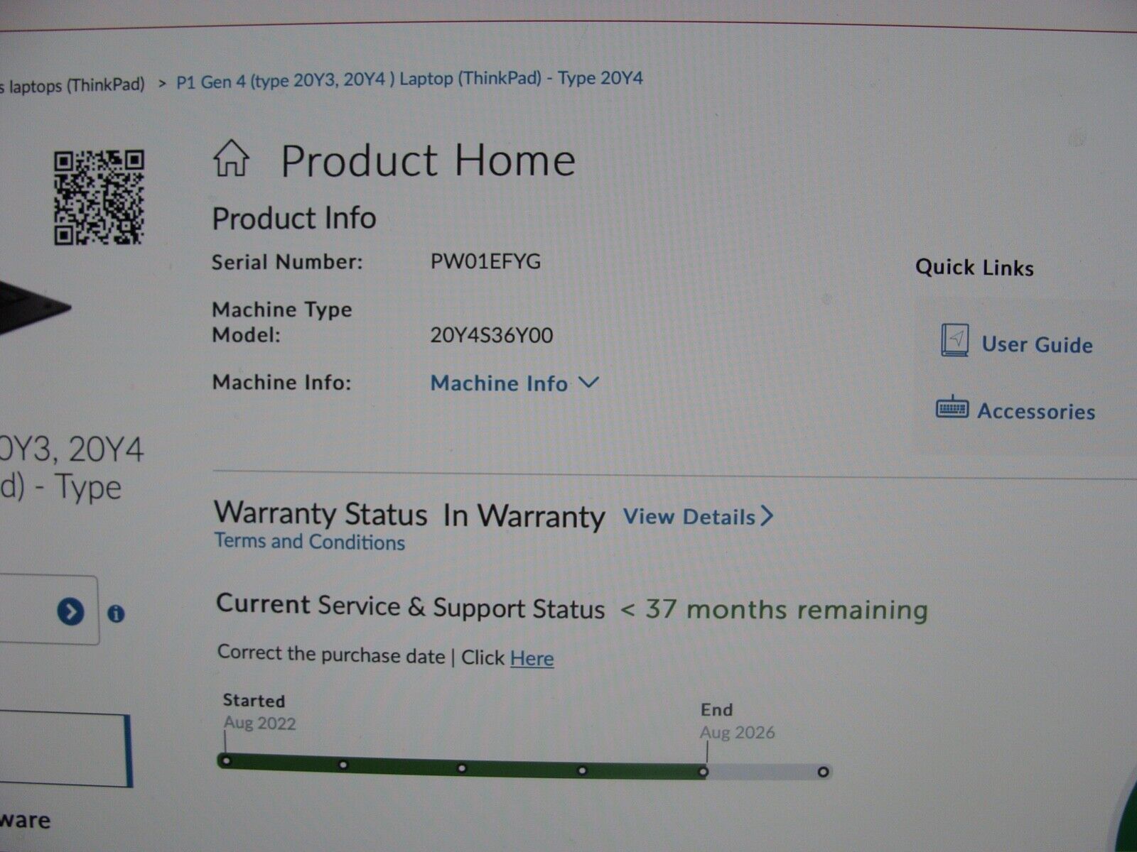 3Y Warranty Lenovo ThinkPad P1 Gen 4i QHD i7-11800H 16GB 512SSD Nvidia T1200 4GB