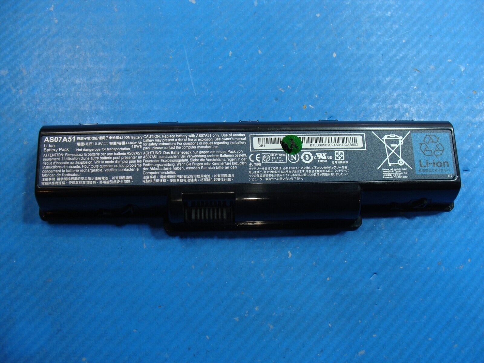 Acer Aspire 15.6 5740-5255 OEM Battery 10.8V 48Wh 4400mAh AS07A51 BT006050209