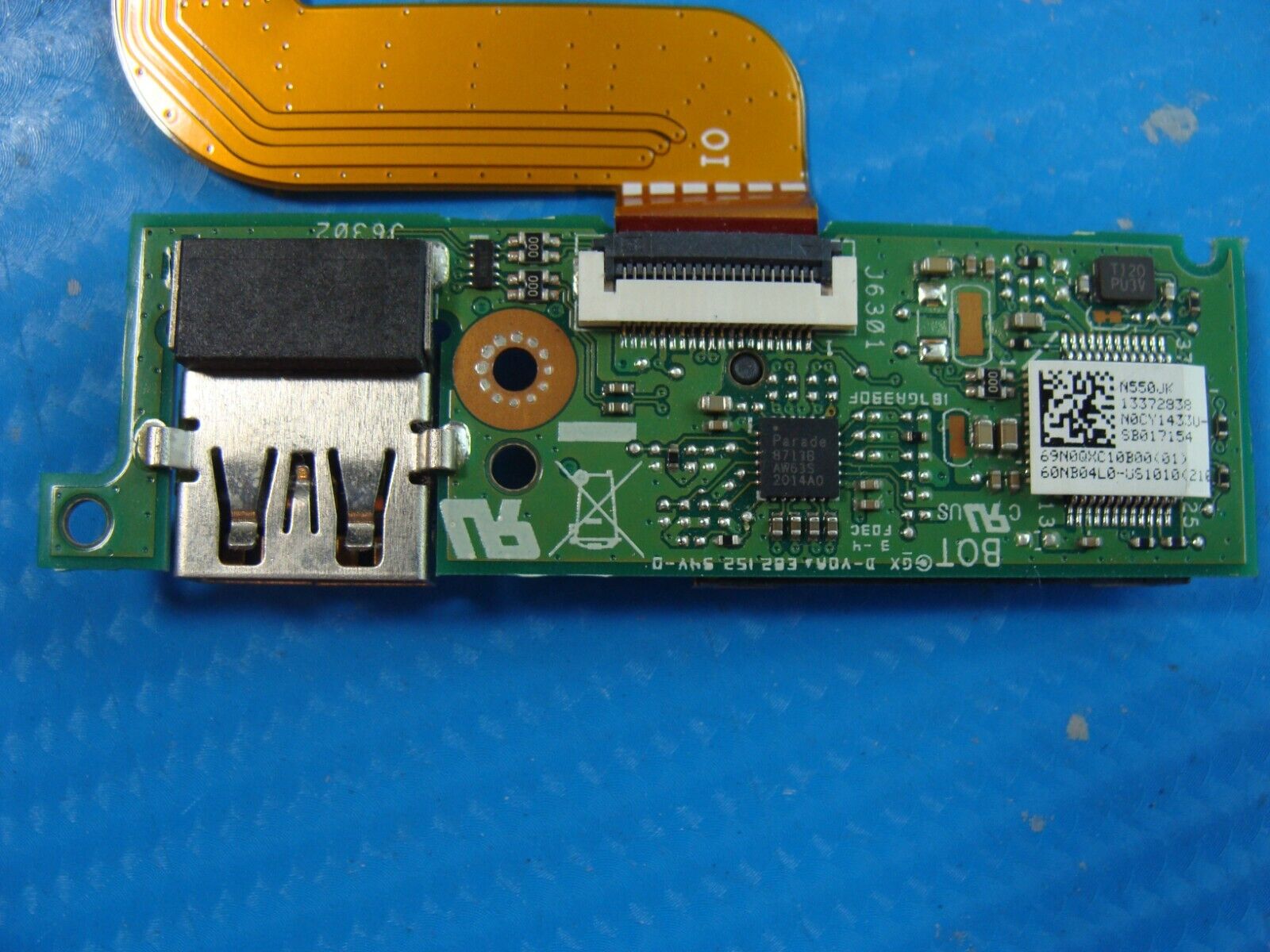 Asus 5.6” N550J Genuine Laptop USB Card Reader Board w/Cable 69N0QXC10B00