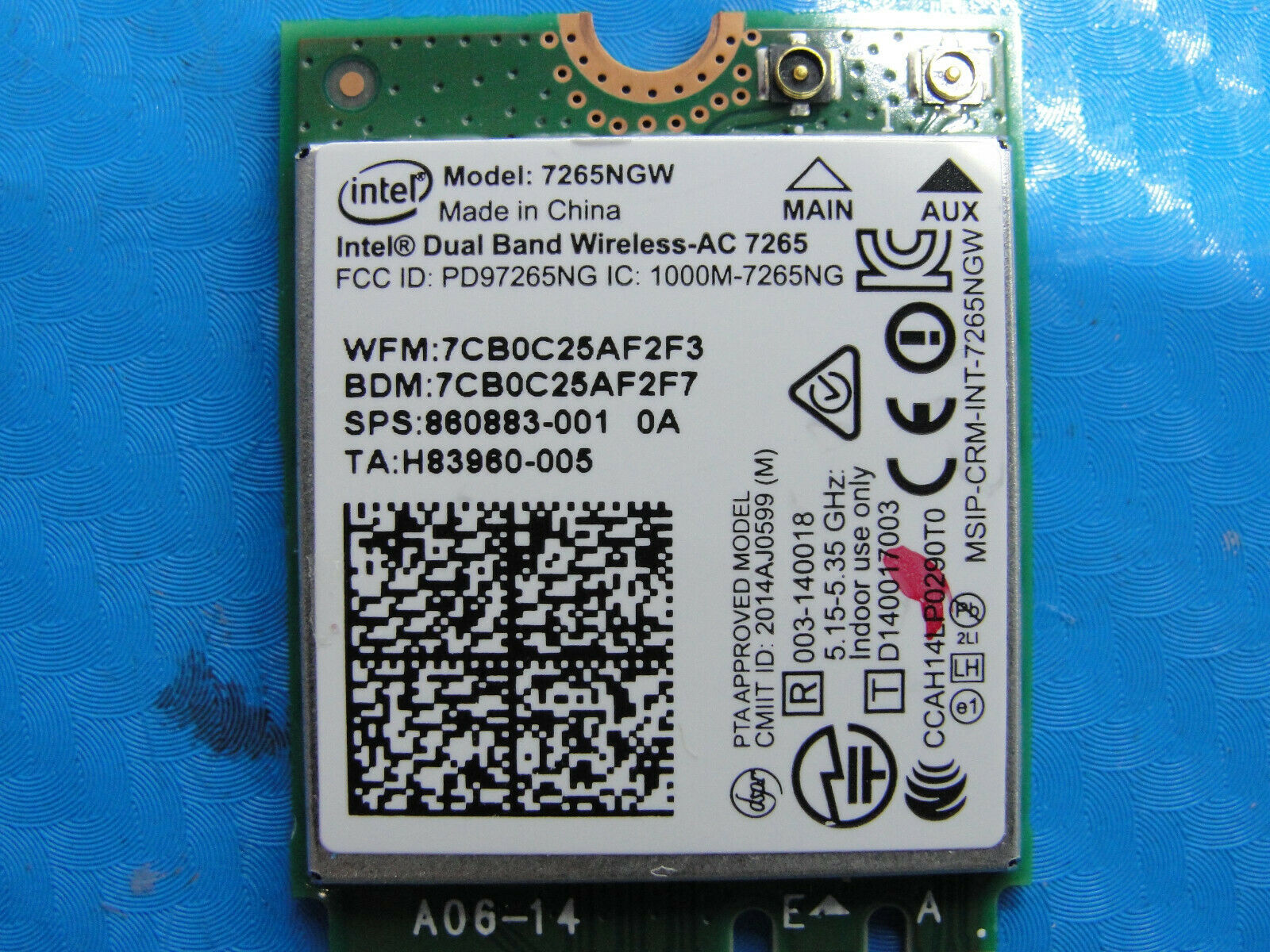 HP Chromebook 11 G5 11.6" Genuine Laptop Wireless WiFi Card 7265NGW