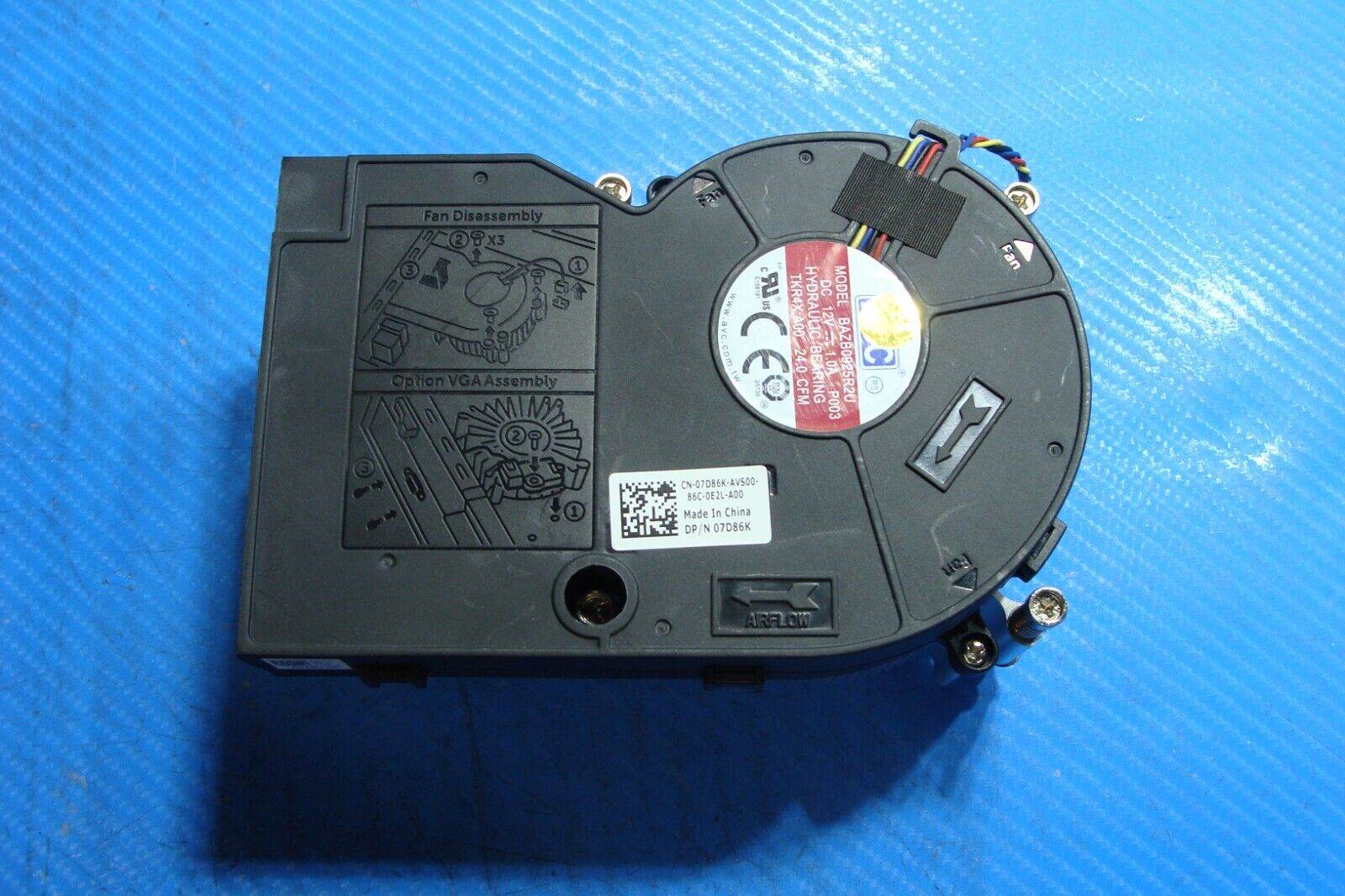 Dell Optiplex 5050 SFF Genuine Desktop CPU Cooling Fan w/Heatsink 7D86K - Tested Computer Laptop Parts