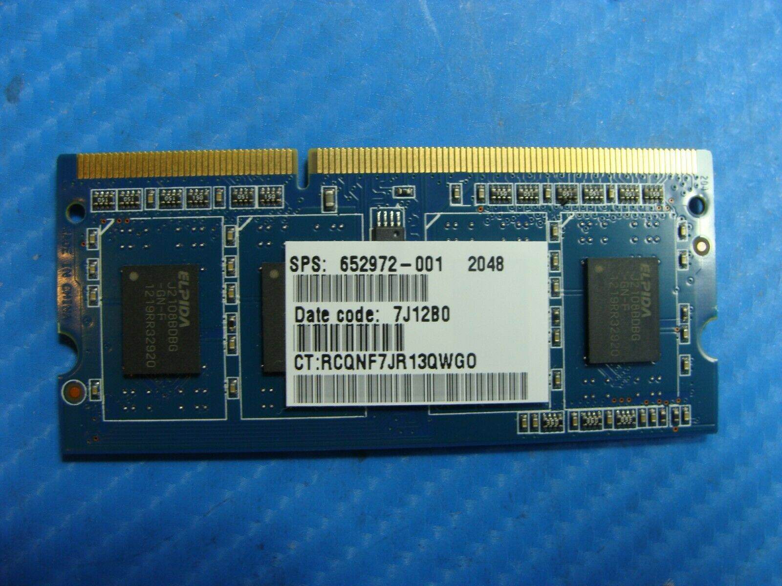 HP m6-1105dx Ramaxel 2GB 1Rx8 PC3-12800S SO-DIMM Memory RAM RMT3150ED58E8W-1600 - Tested Computer Laptop Parts