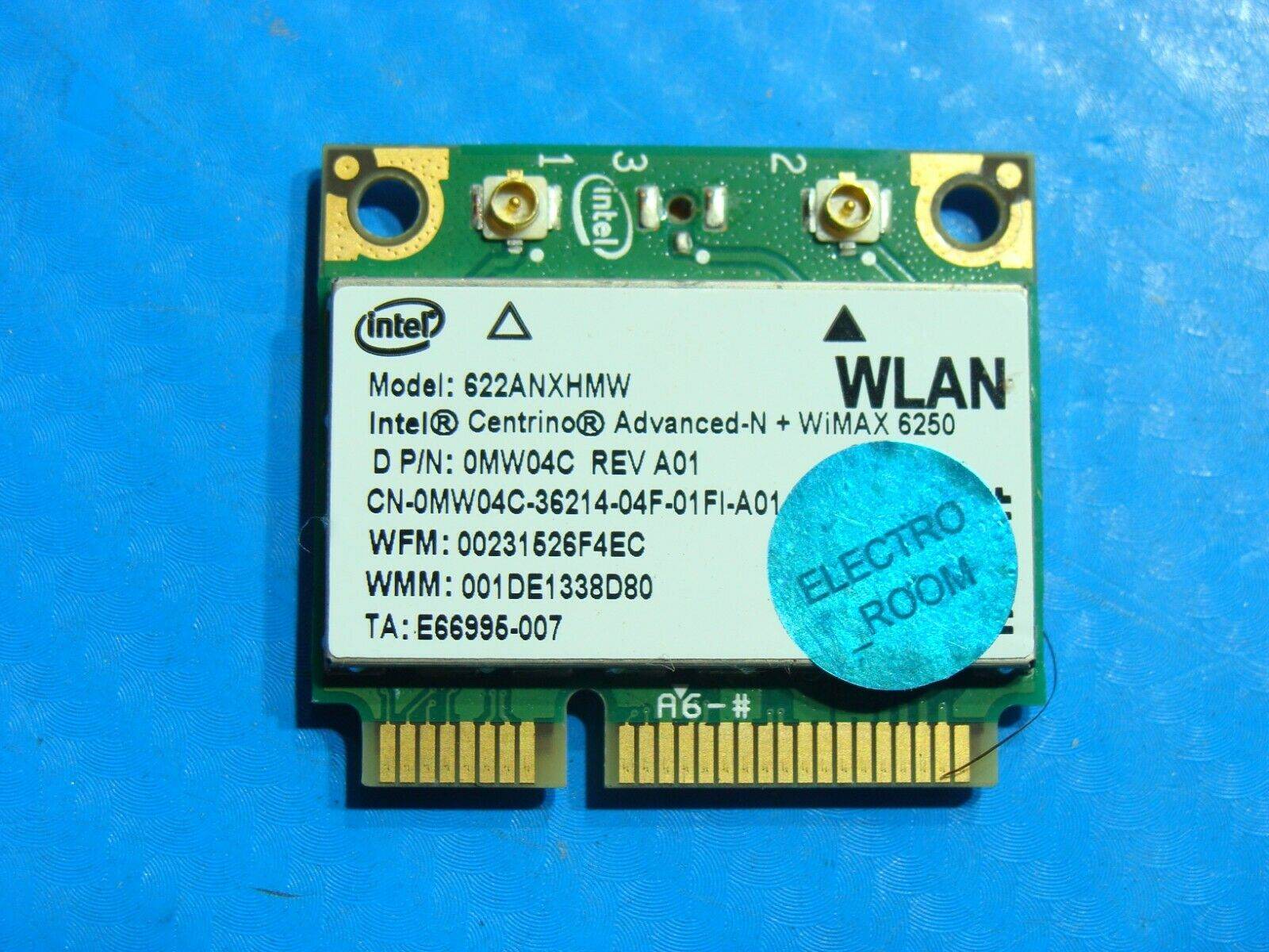 Dell Latitude E6510 15.6” Genuine Laptop Wireless WiFi Card MW04C 622ANXHMW - Tested Computer Laptop Parts