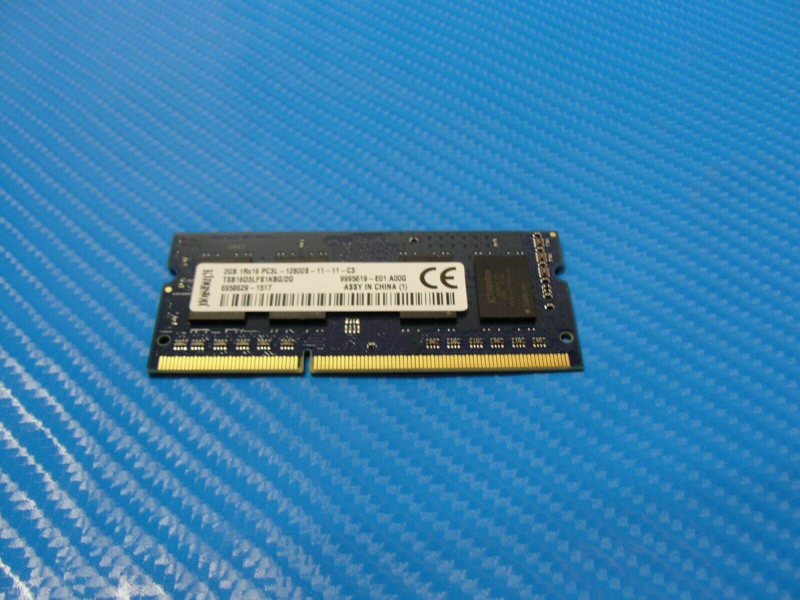 Toshiba C55t-C5300 Kingston 2GB PC3L-12800S SO-DIMM RAM Memory TSB16D3LFS1KBG/2G - Tested Computer Laptop Parts