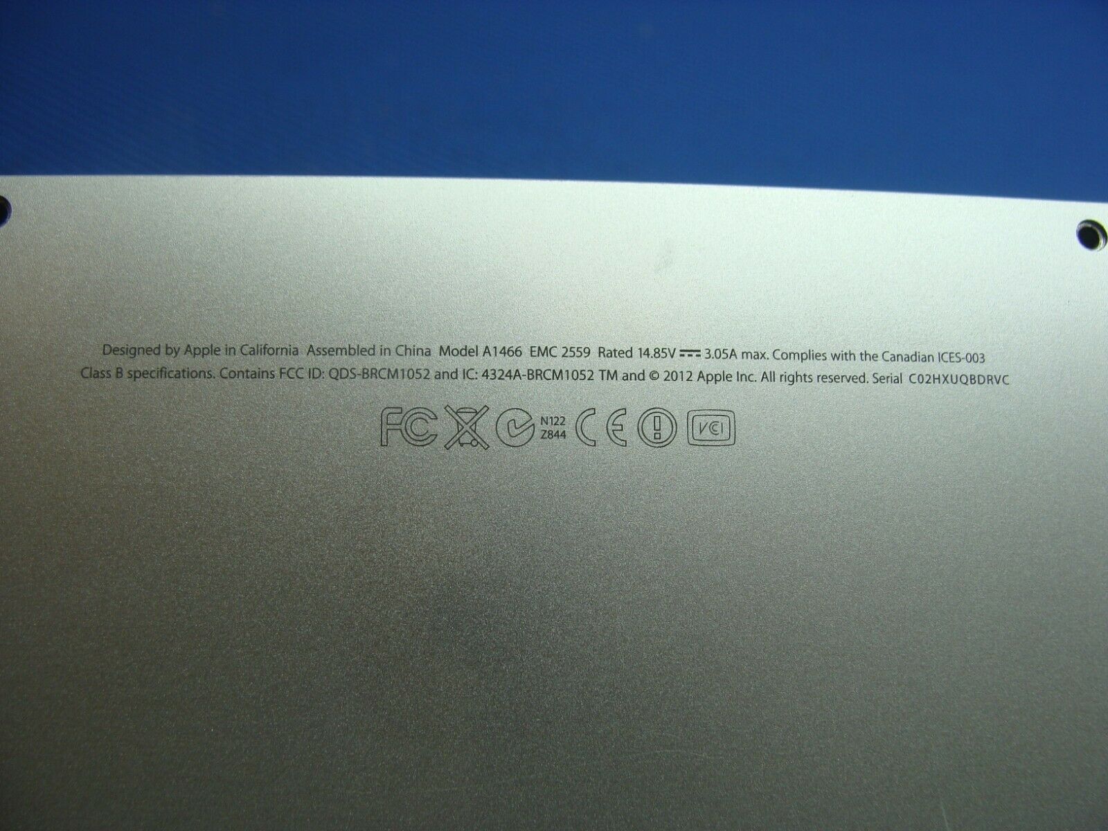 Macbook Air A1466 MD231LL/A Mid 2012 13