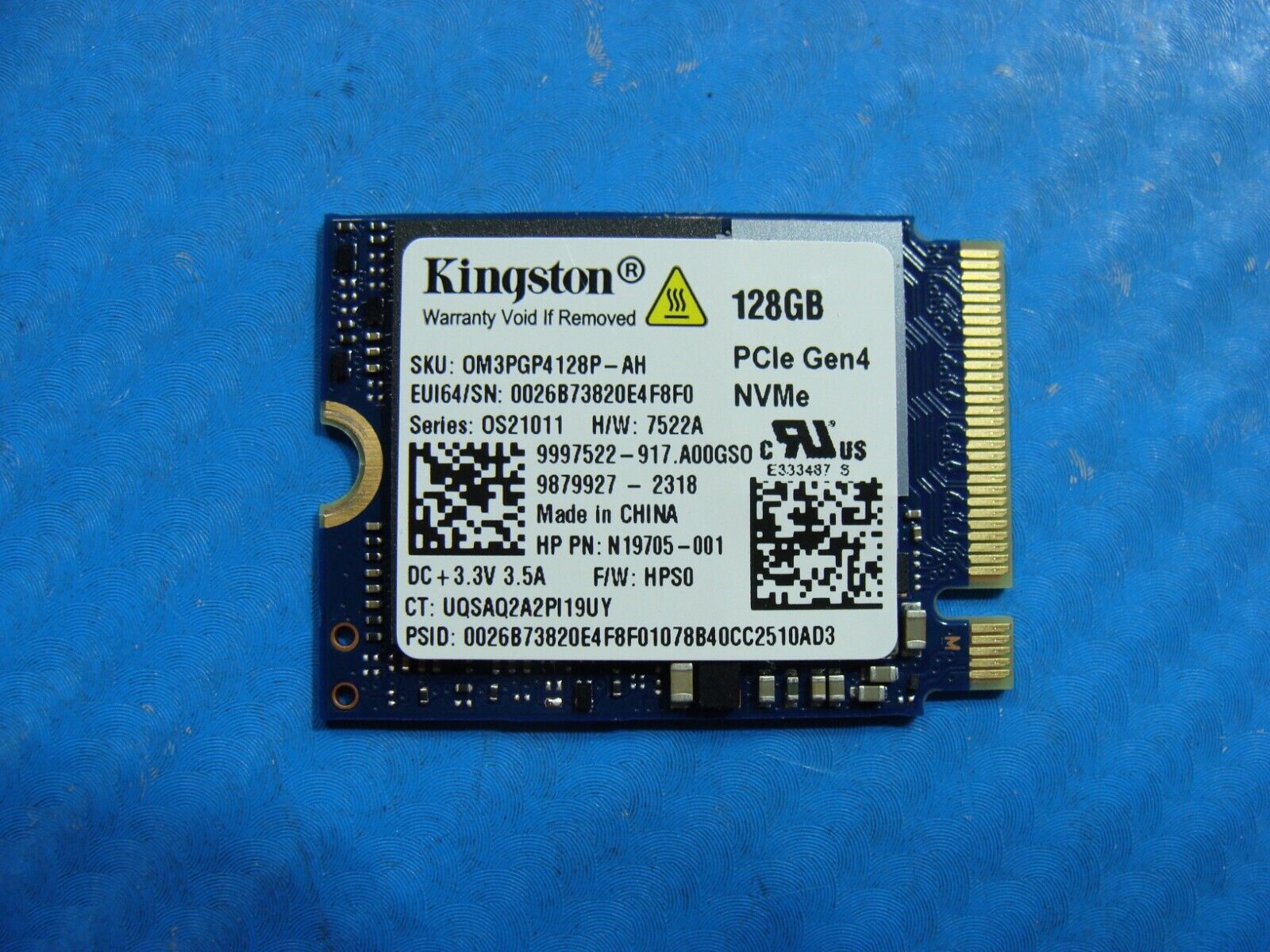 HP 22-dd0143w Kingston 128GB NVMe M.2 SSD Solid State Drive OM3PGP4128P-AH