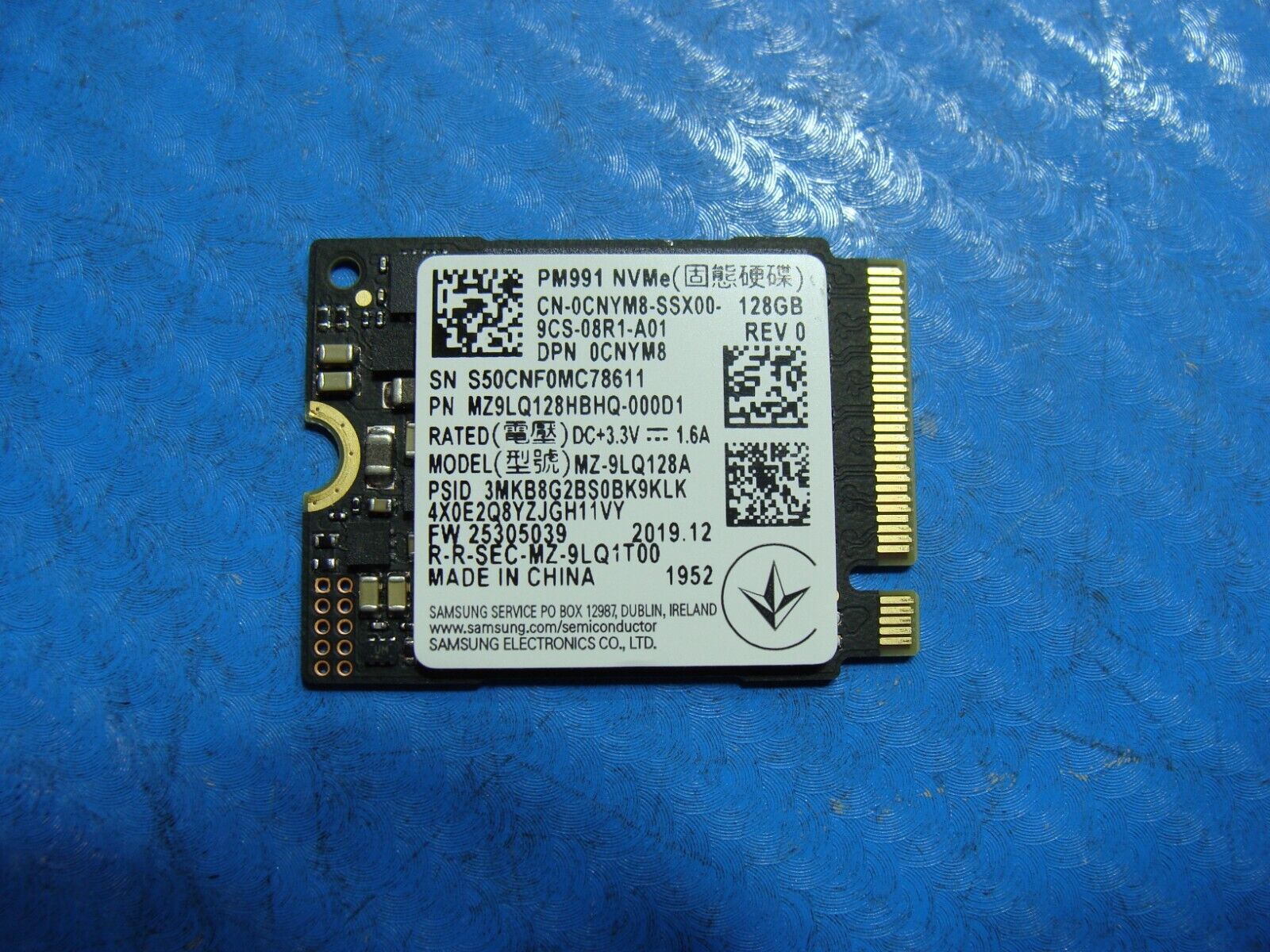 Dell 3593 Samsung 128GB NVMe M.2 SSD Solid State Drive MZ9LQ128HBHQ-000D1 CNYM8
