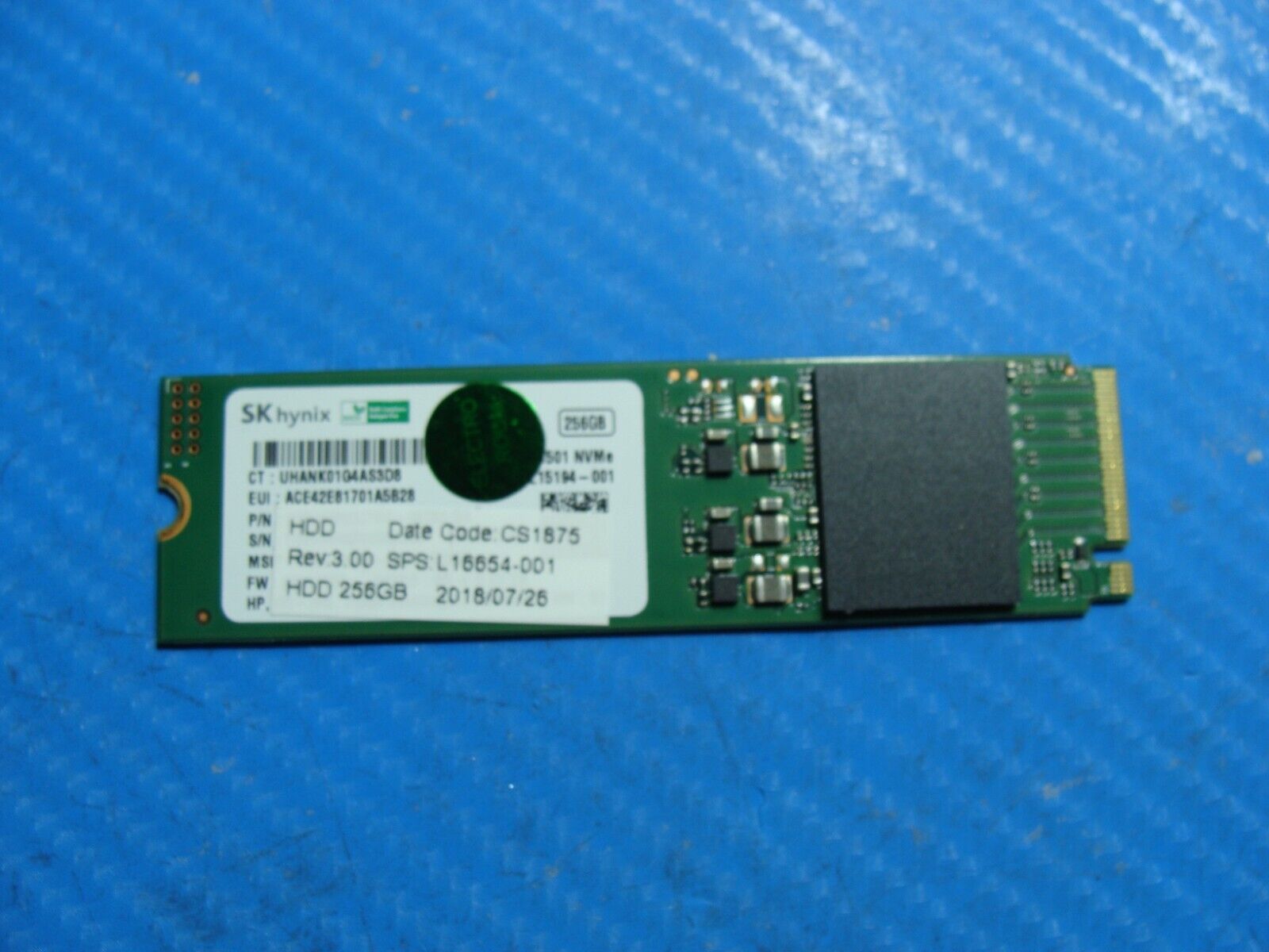 HP 650 G2 SK Hynix M.2 NVMe 256GB SSD Solid State Drive L16654-001