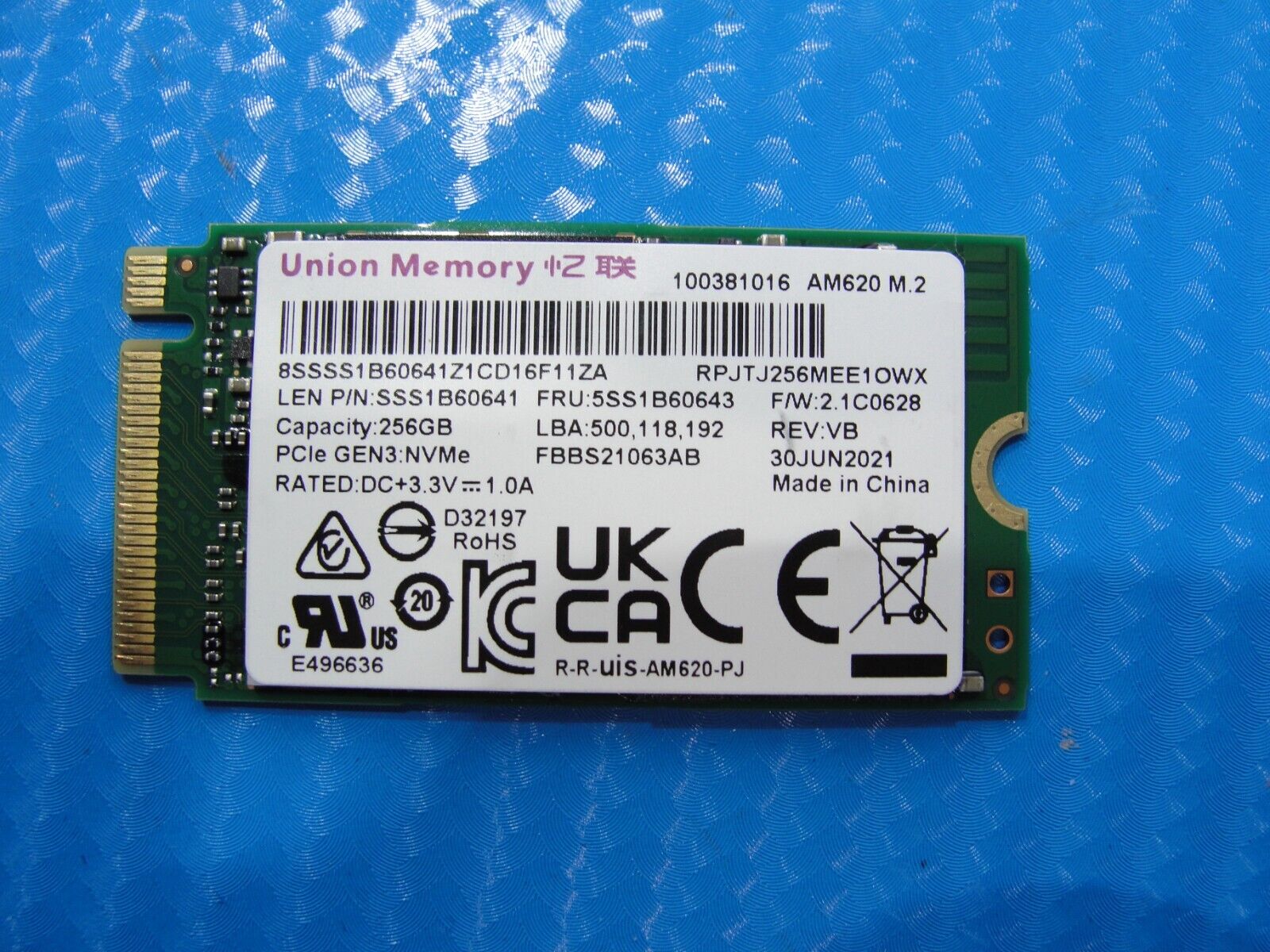 Lenovo IdeaPad 3 15ITL6 SSD 256GB NVMe SSS1B60641 5SS1B60643