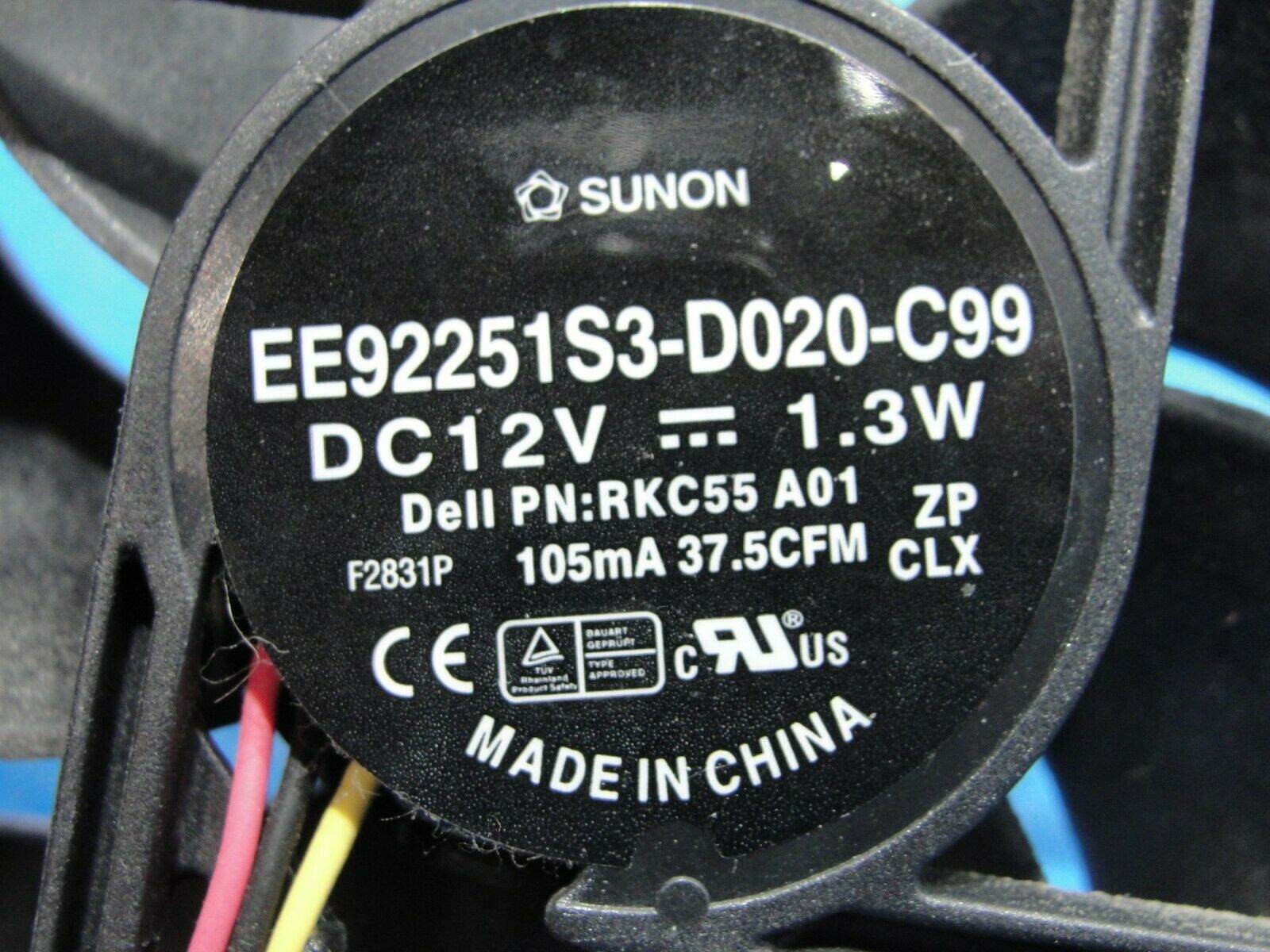 Dell XPS 8500 Genuine Desktop Case Cooling Fan EE92251S3-D020-C99 RKC55 - Tested Computer Laptop Parts