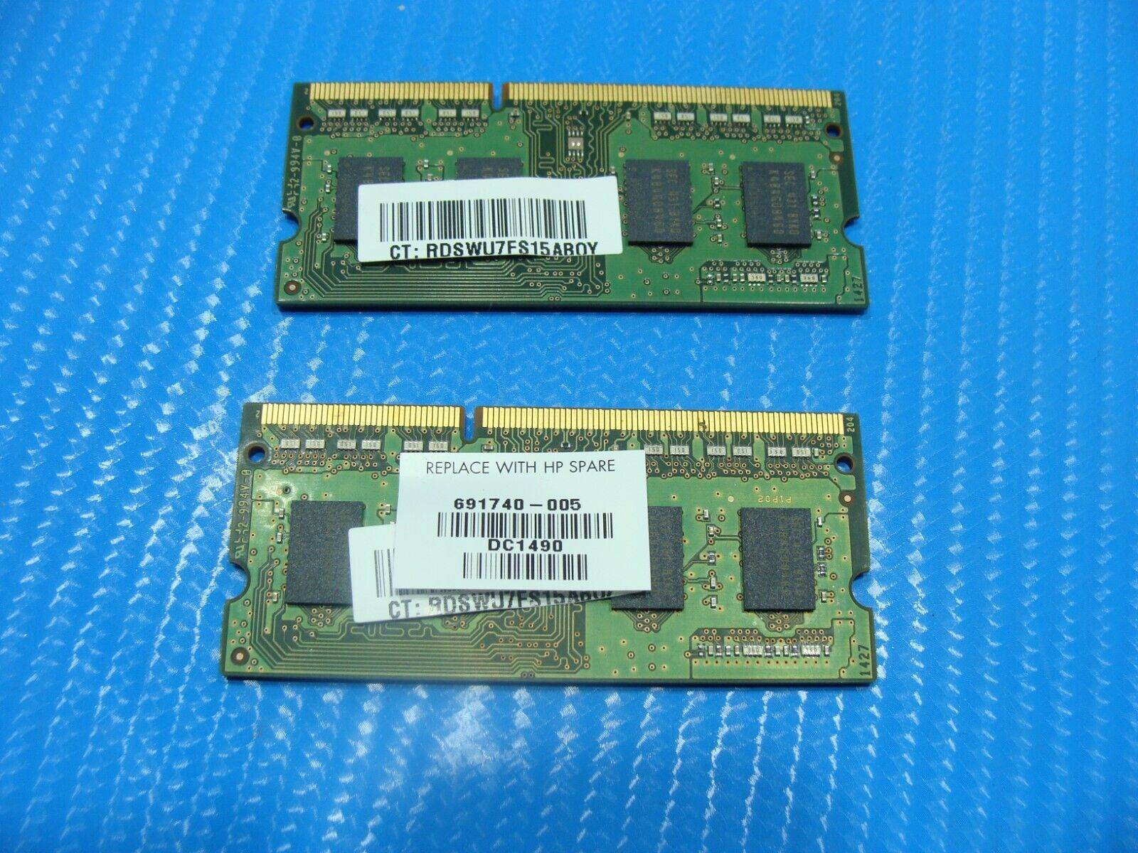 HP 15-u010dx Samsung 8GB 2x4GB PC3L-12800S SO-DIMM Memory RAM M471B5173DB0-YK0 - Tested Computer Laptop Parts