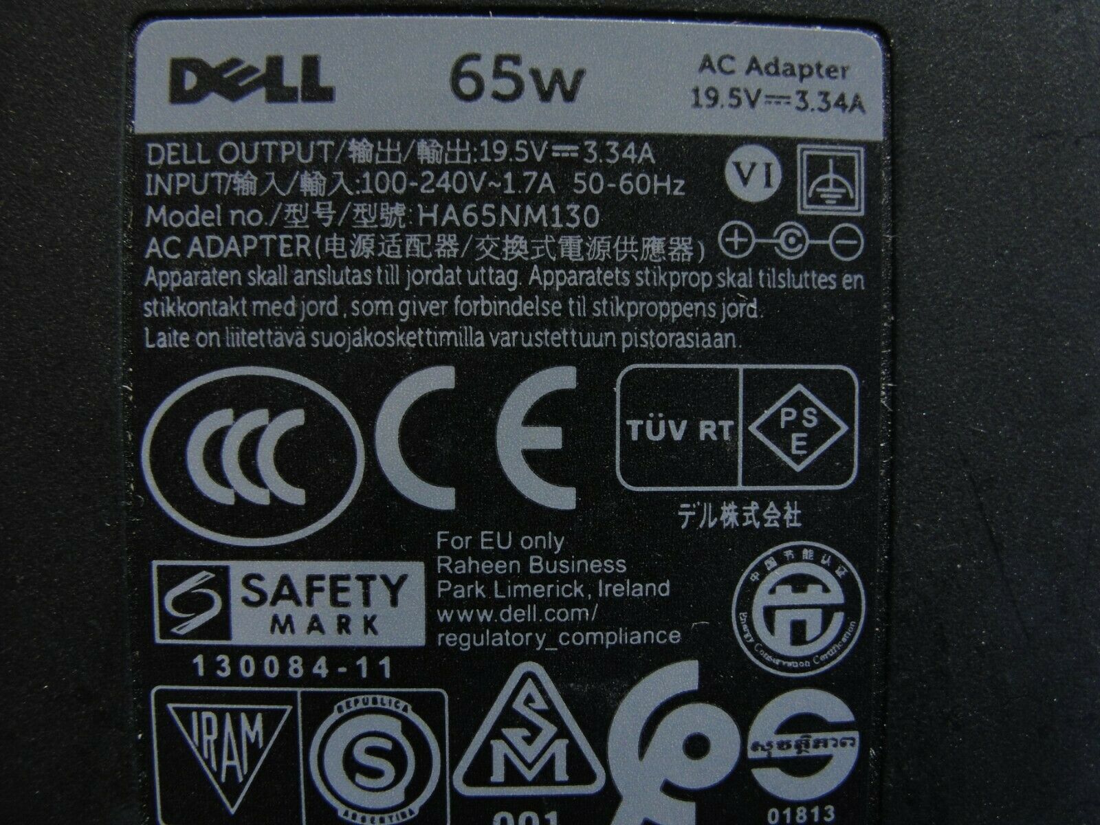 Genuine Dell AC Adapter Power Charger 19.5V 3.34A 65W 0FPC2Y HA65NM130 