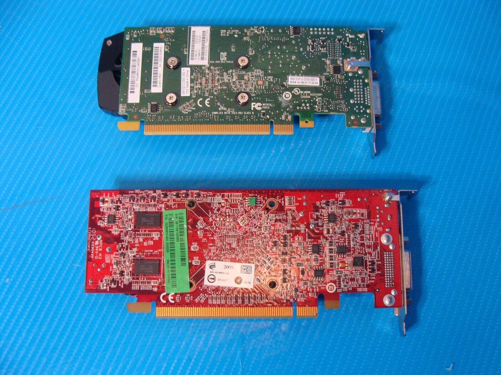 Mixed Lot 8x PCIe video graphics cards radeon hd/gt630/quadro k600 untested - Tested Computer Laptop Parts