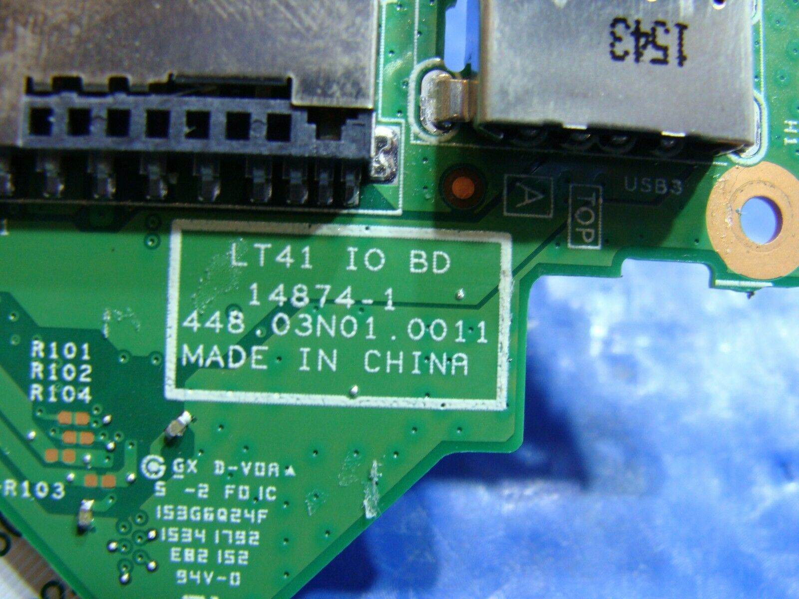 Lenovo 1580 80QF 15.6” USB Audio Card Reader Board w/Cable 448.03N01.0011 ER* - Tested Computer Laptop Parts