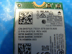 Dell Inspiron 7548 15.6" Genuine Laptop WiFi Wireless Card 7265NGW K57GX Dell