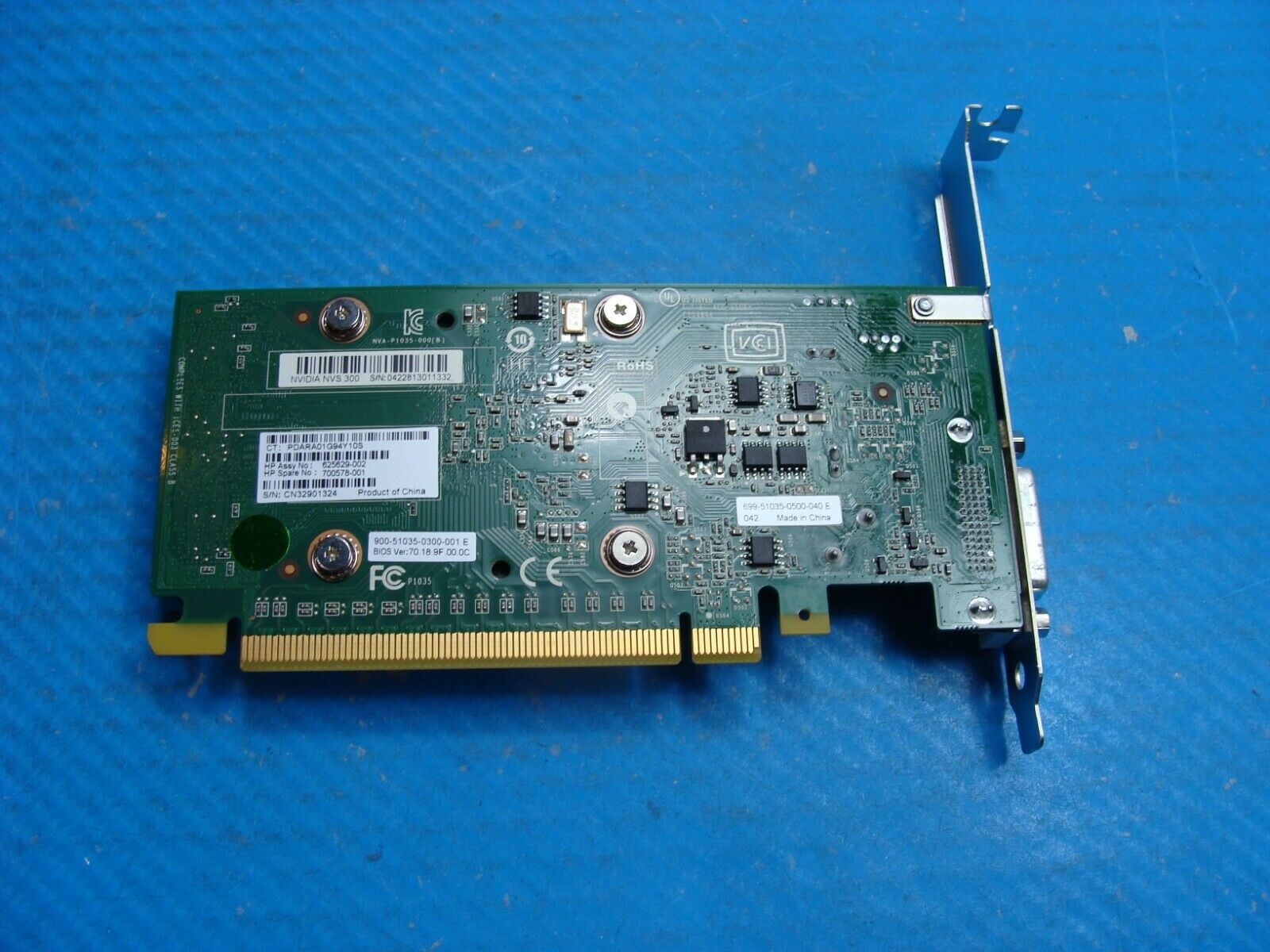 Dell Precision T5600 Genuine Desktop NVIDIA Quadro NVS 300 Video Card 700578-001 Dell