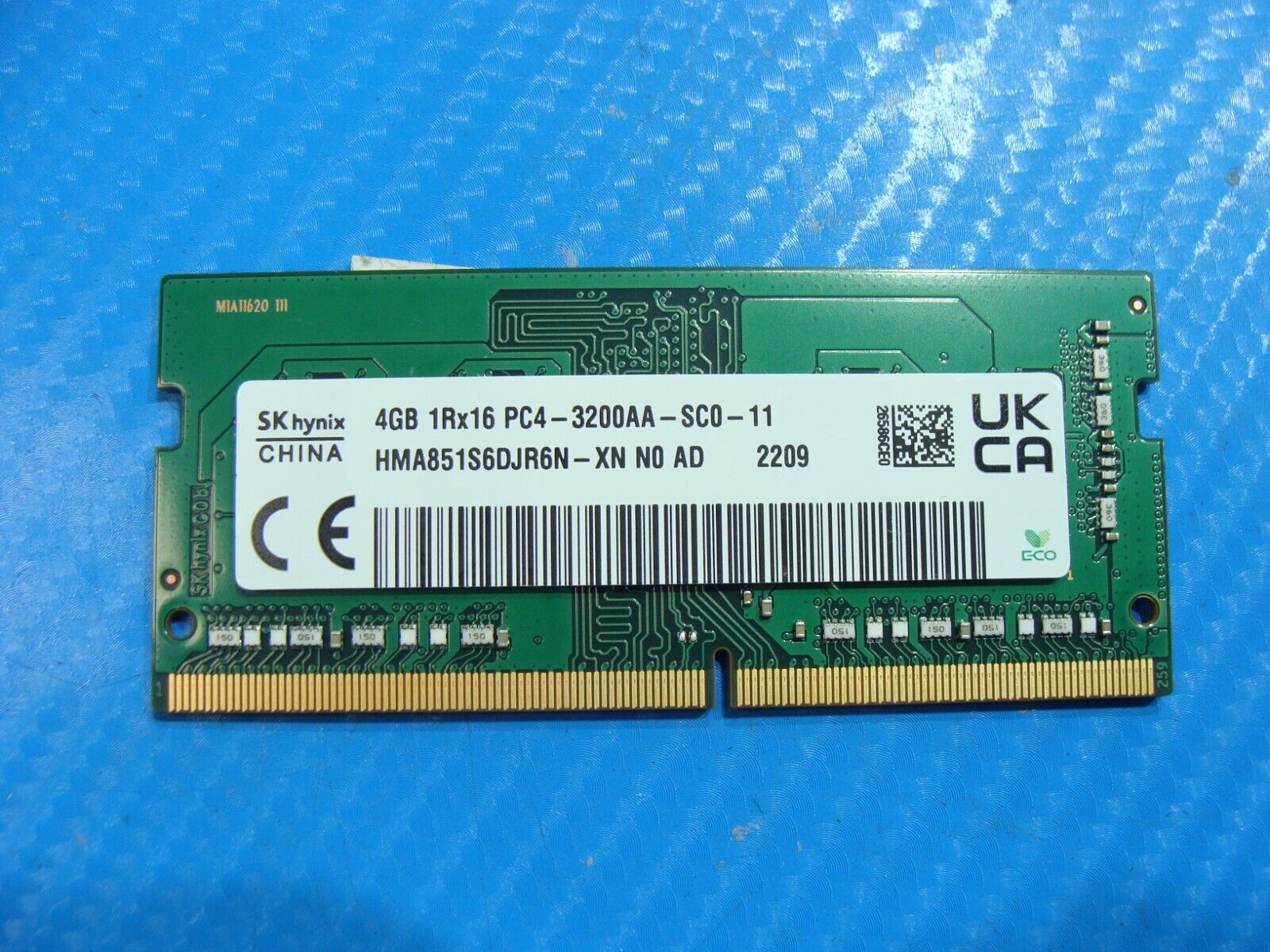 Lenovo 17ADA05 SK Hynix 4GB 1Rx16 PC4-3200AA Memory RAM SO-DIMM HMA851S6DJR6N-XN