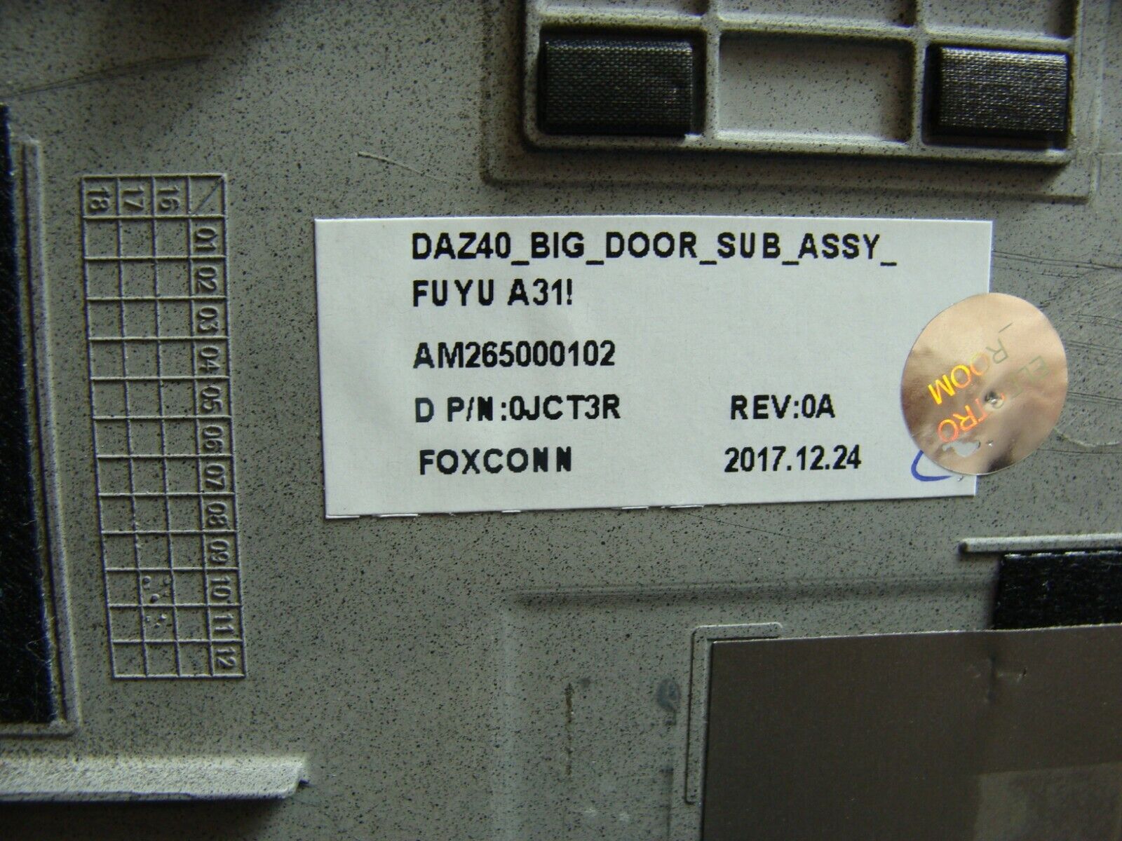 Dell Latitude 14 7490 Genuine Laptop Bottom Case Base Cover JCT3R AM265000102