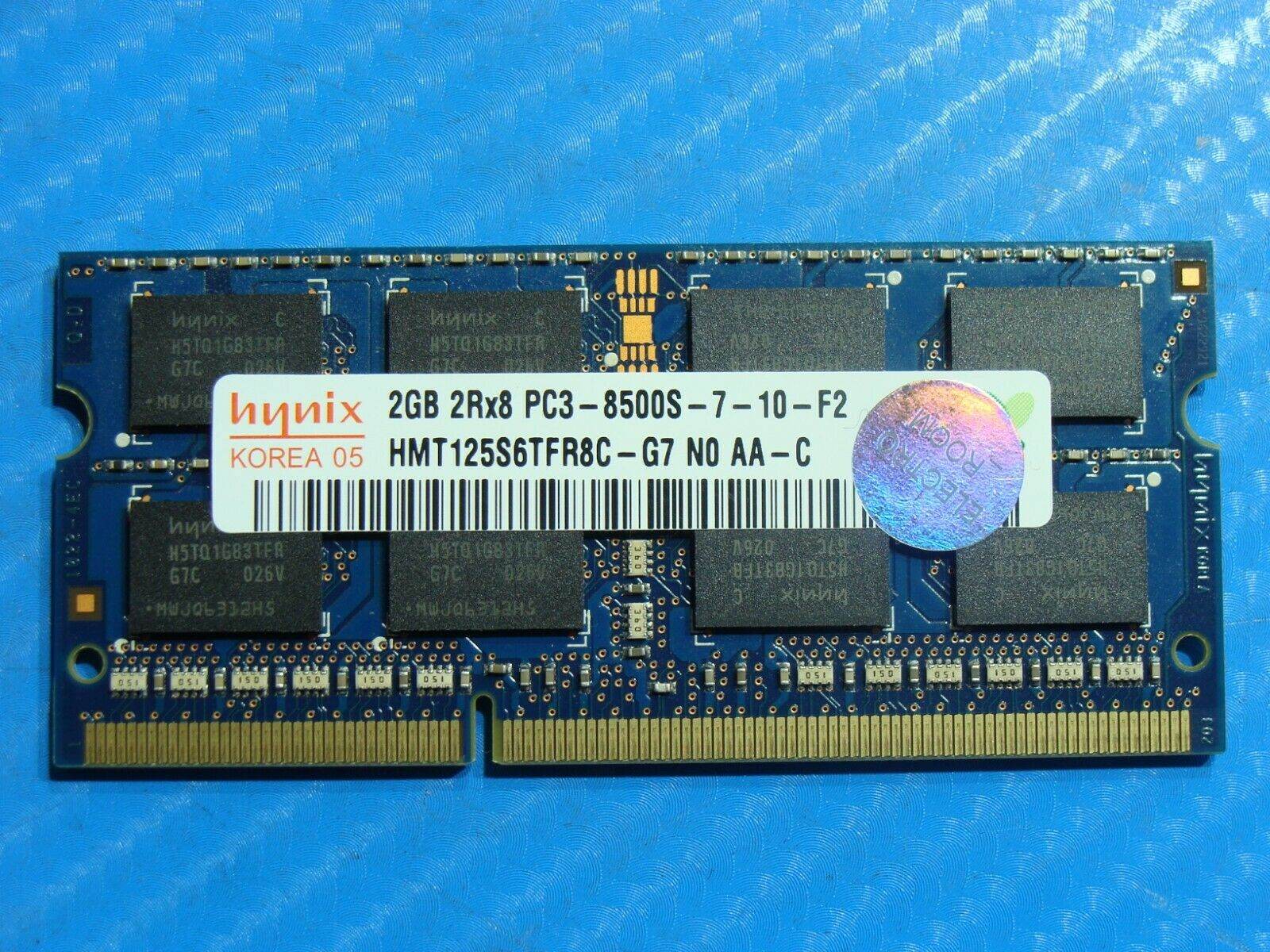 MacBook Pro A1278 SO-DIMM Hynix 2GB Memory PC3-8500S-7-10-F2 HMT125S6TFR8C-G7 - Tested Computer Laptop Parts