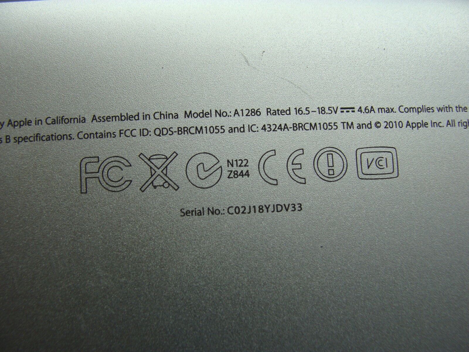 MacBook Pro A1286 15