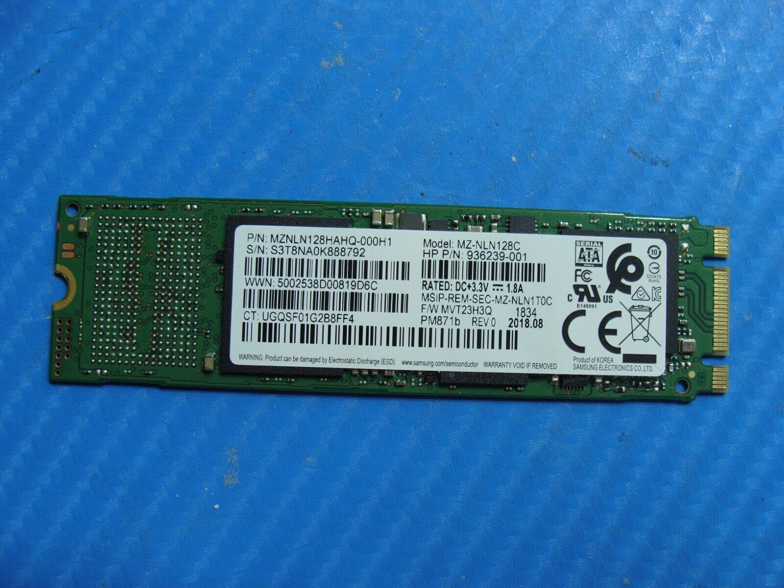 HP 14-cf0014dx Samsung 128GB SATA M.2 SSD Solid State Drive MZNLN128HAHQ-000H1