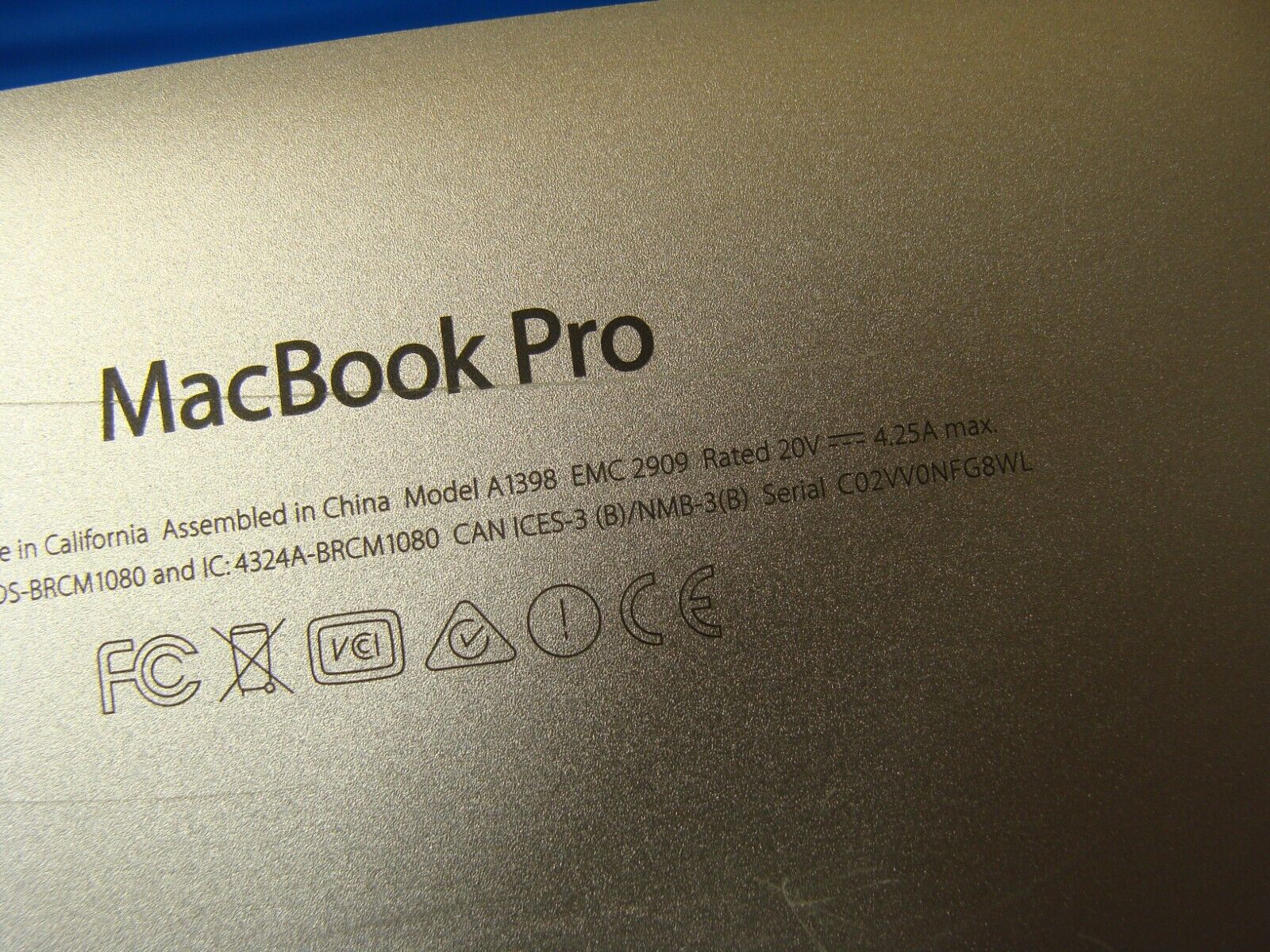 MacBook Pro A1398 15